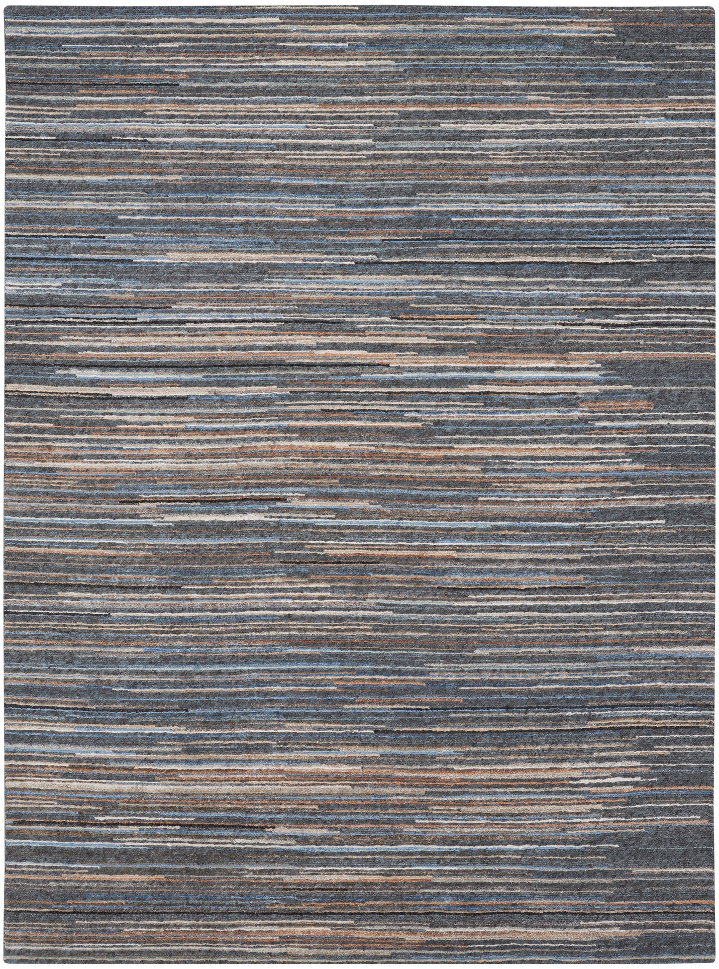 Nourison Home Plateau PAE01 Blue  Contemporary Knotted Rug