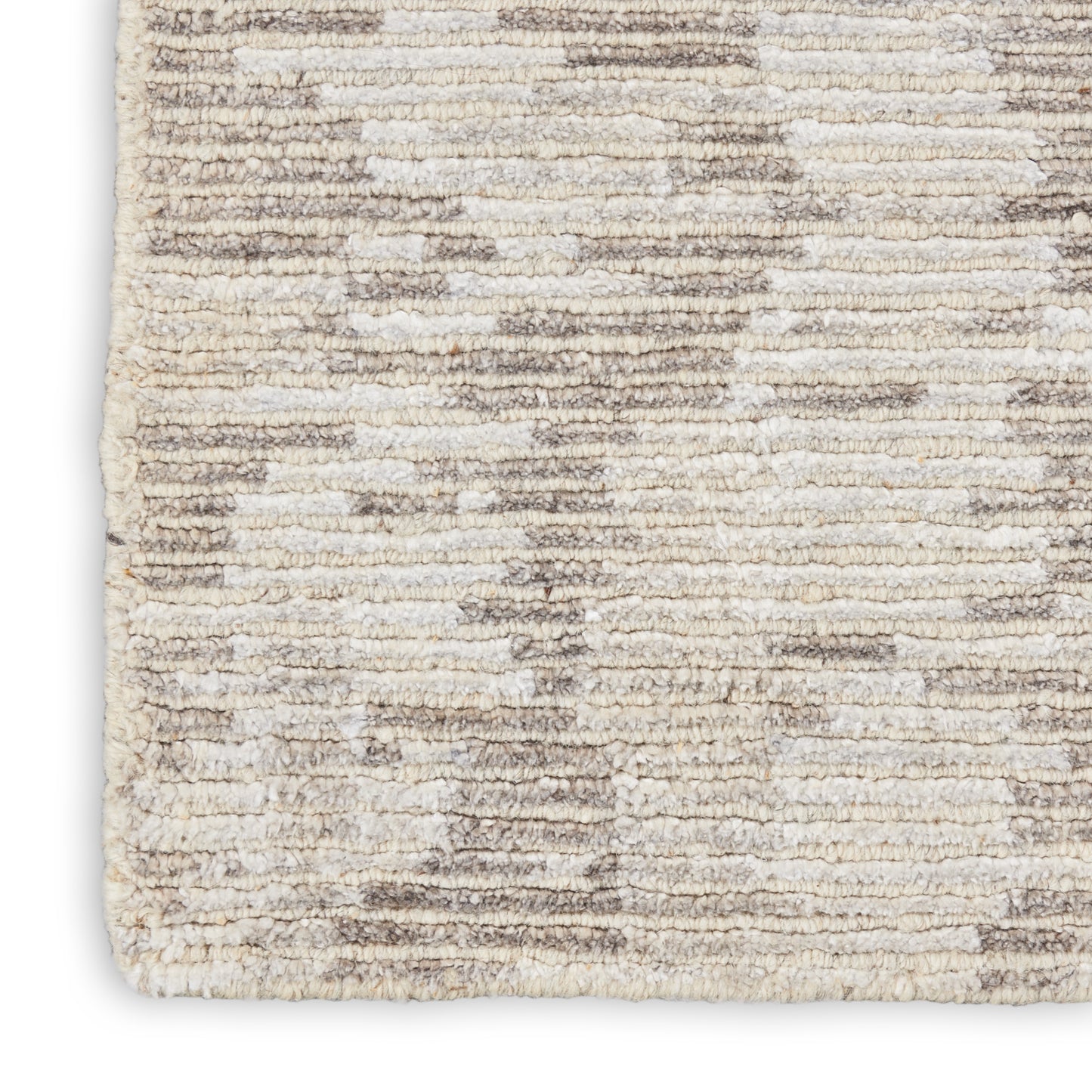 Nourison Home Ellora ELL01 Ivory Grey  Contemporary Knotted Rug