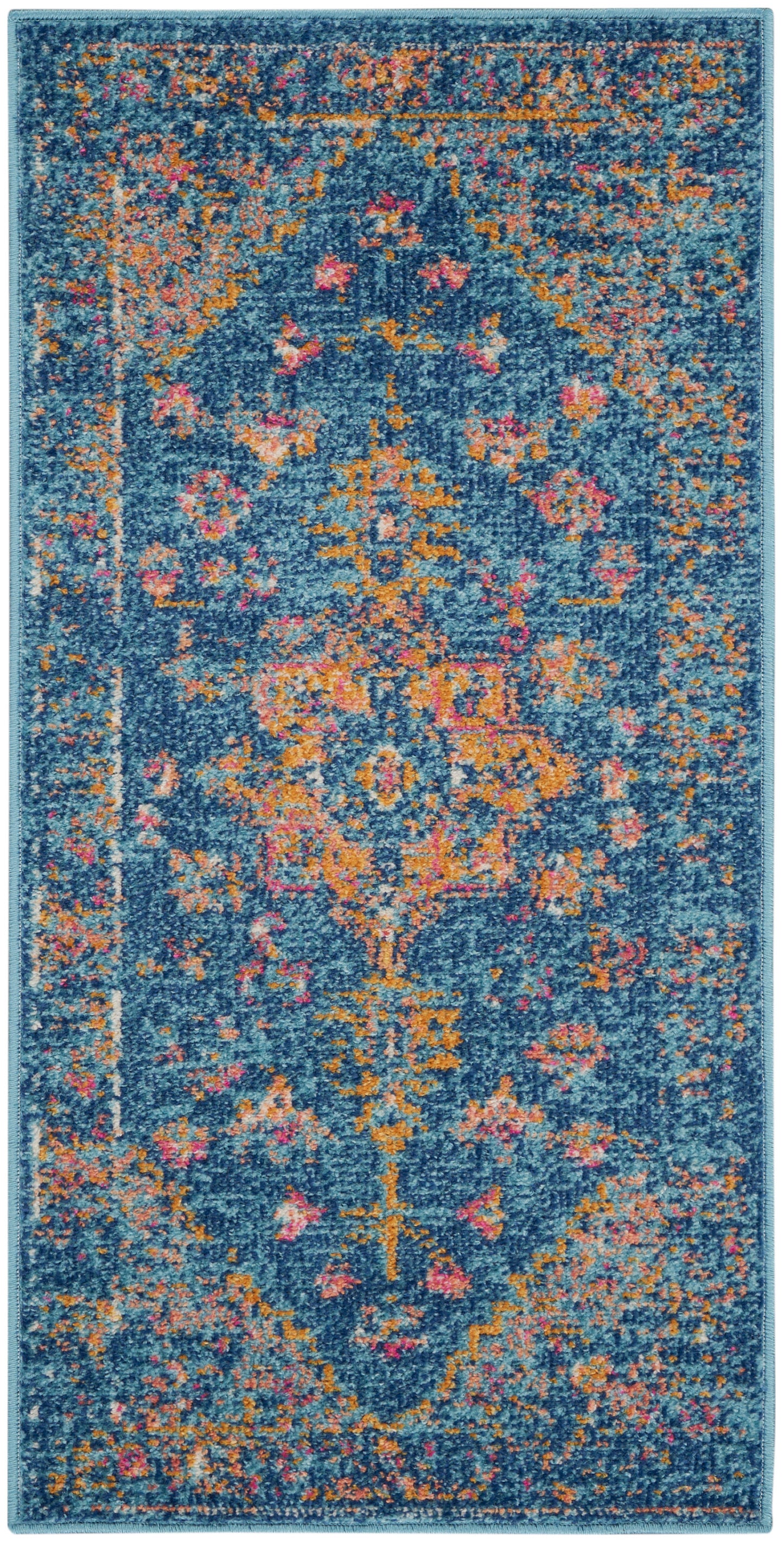 Nourison Home Tranquil TRA06 Navy Blue Traditional Machinemade Rug