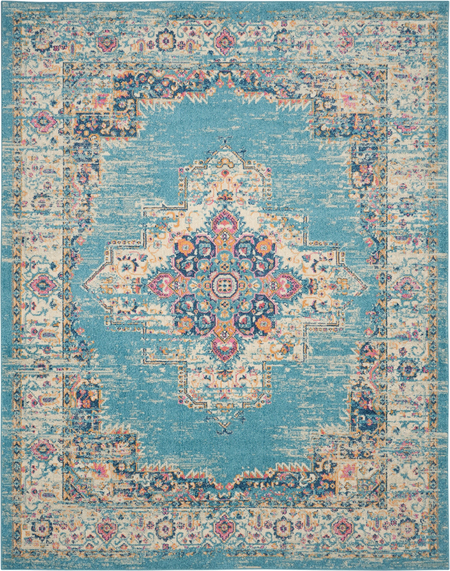 Nourison Home Passion PSN03 Light Blue  Transitional Machinemade Rug