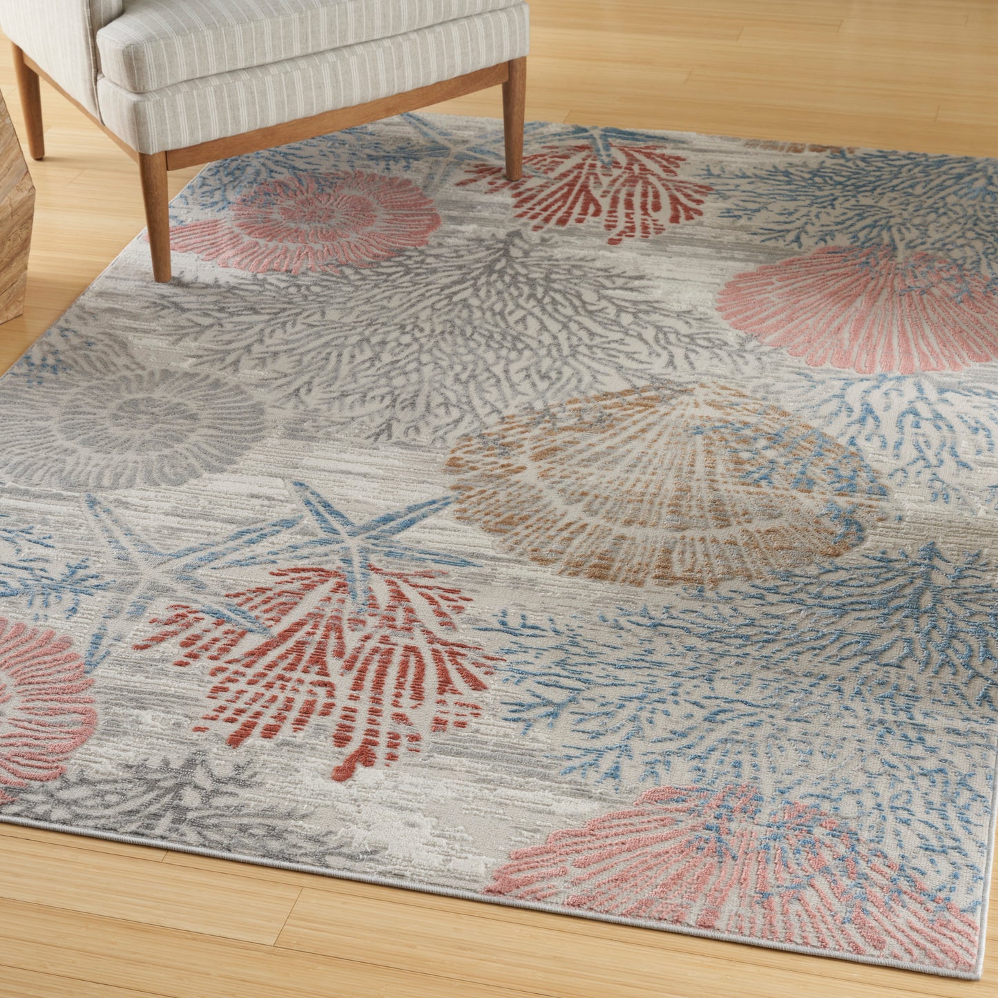 Nourison Home Seaside SDS04 Multicolor  Contemporary Machinemade Rug