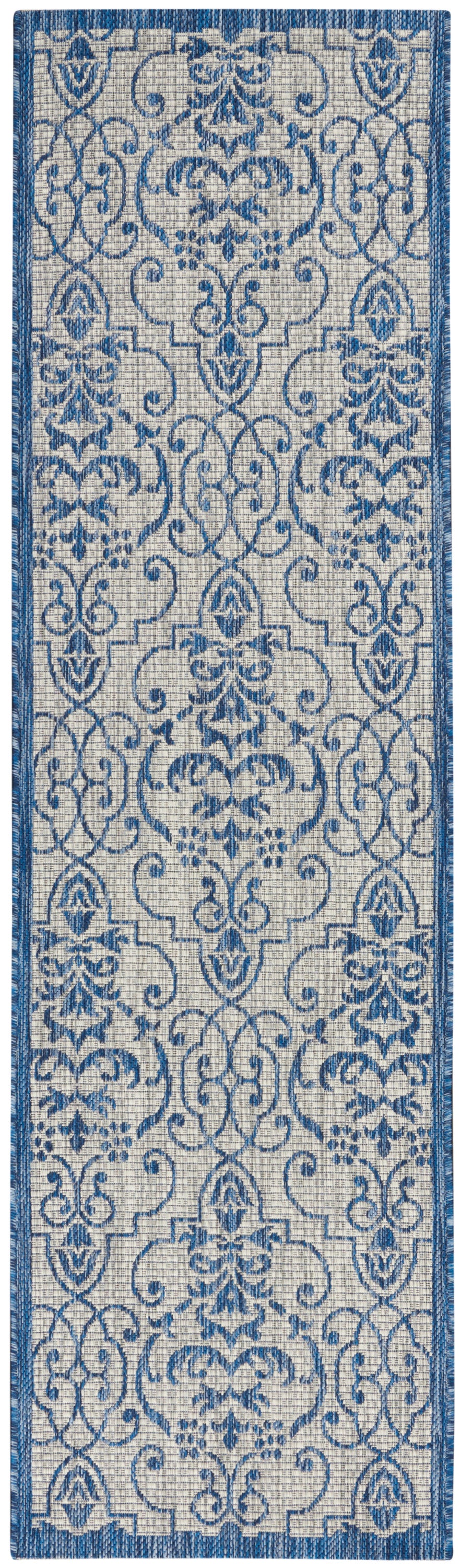 Nourison Home Country Side CTR04 Ivory Blue  Transitional Machinemade Rug