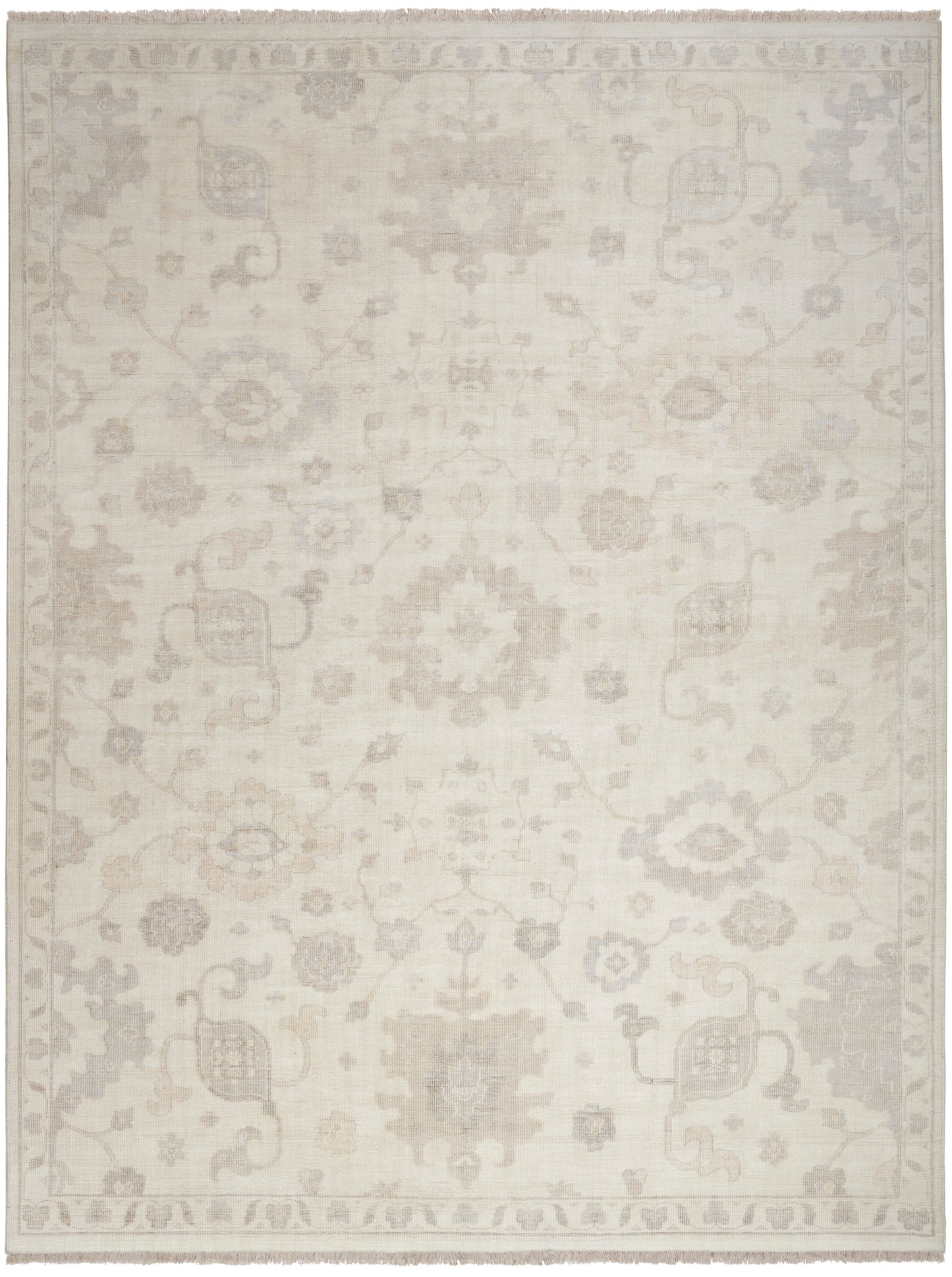 Nourison Home Aldora ALD14 Ivory Grey  Traditional Knotted Rug