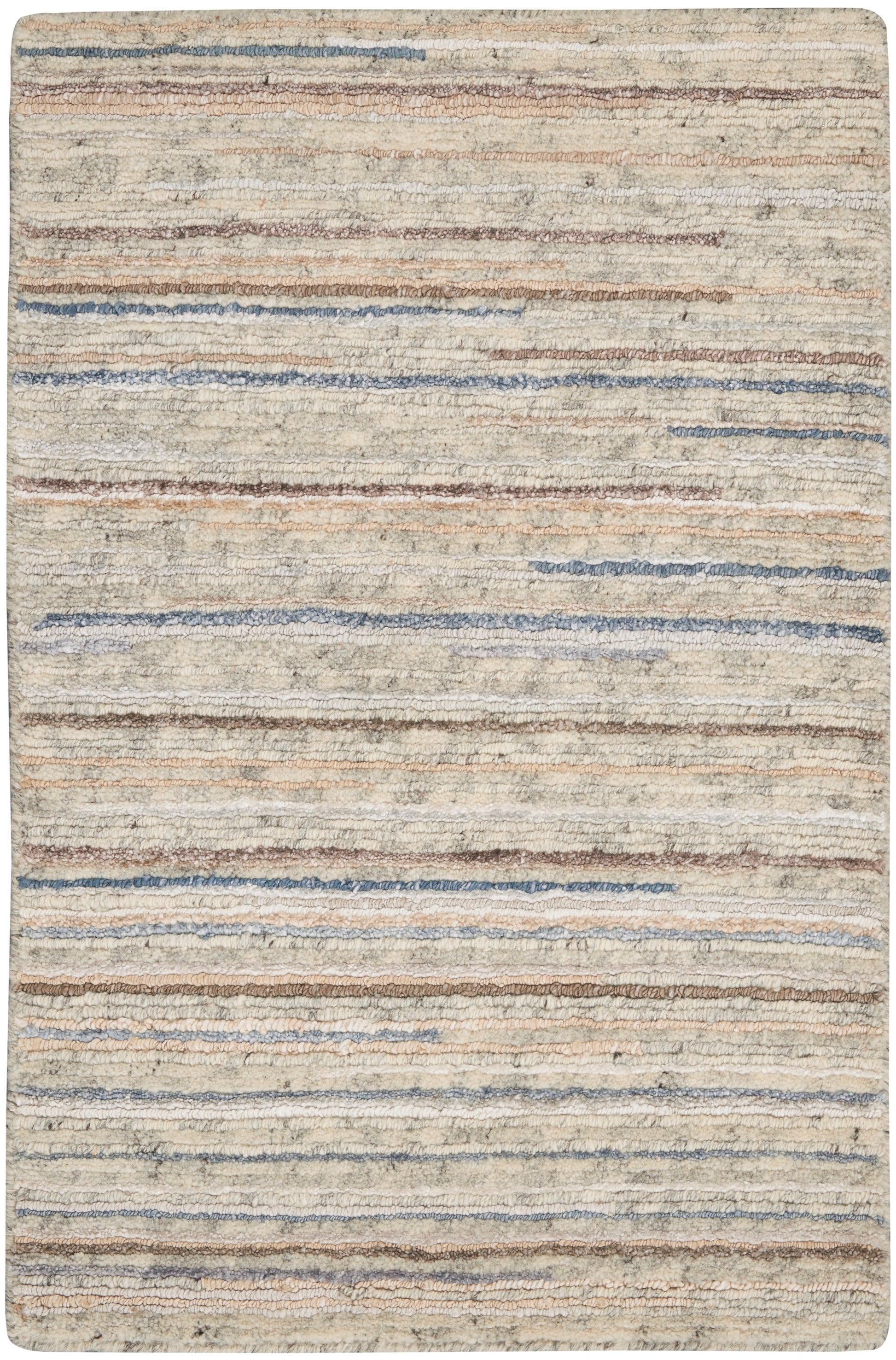 Nourison Home Plateau PAE01 Ivory Contemporary Knotted Rug