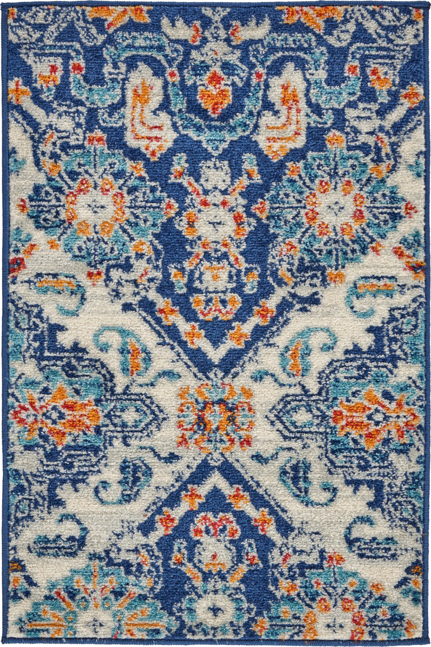 Nourison Home Passion PSN31 Blue Multicolor Transitional Machinemade Rug