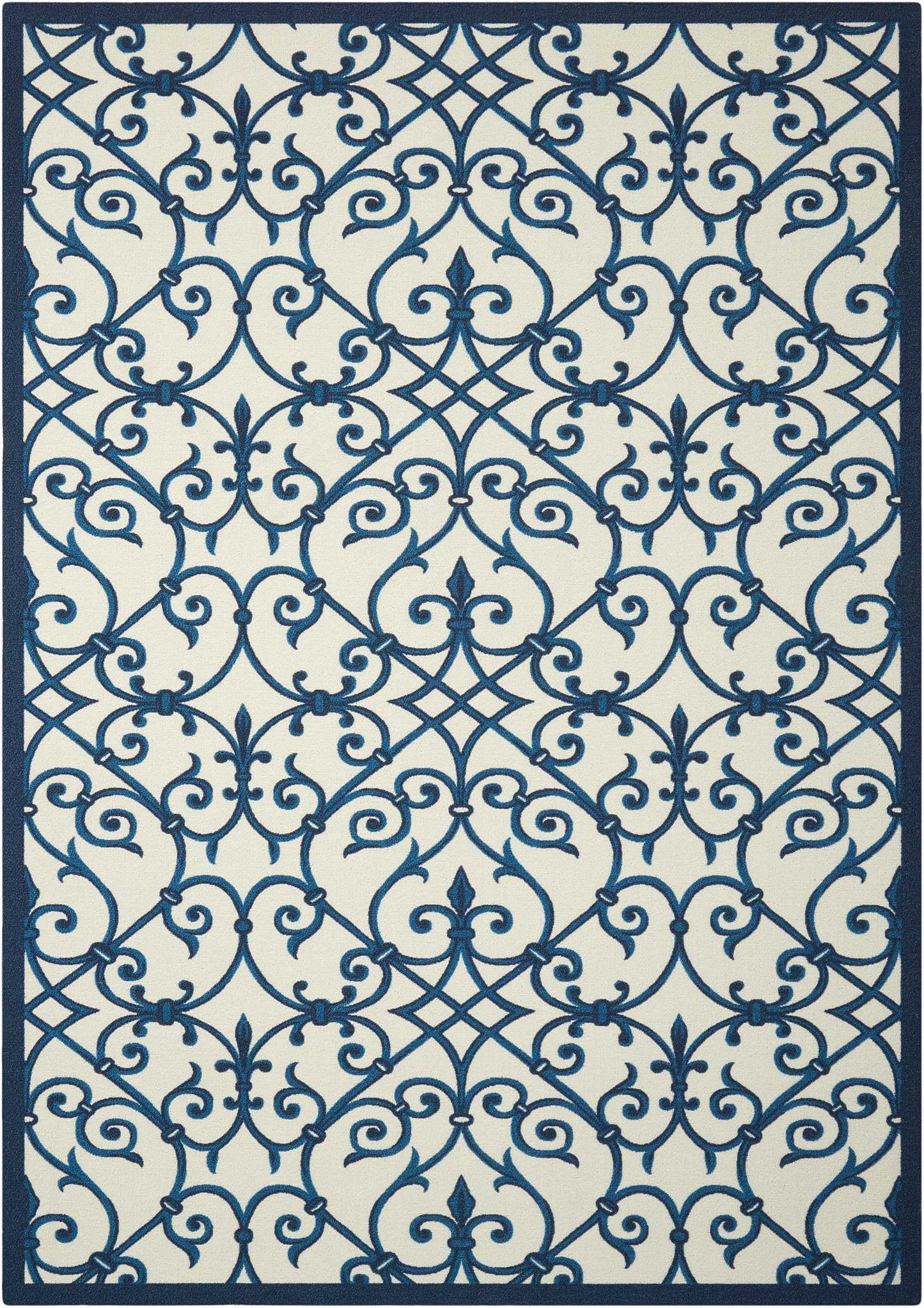 Nourison Home Home & Garden RS093 Blue  Transitional Machinemade Rug