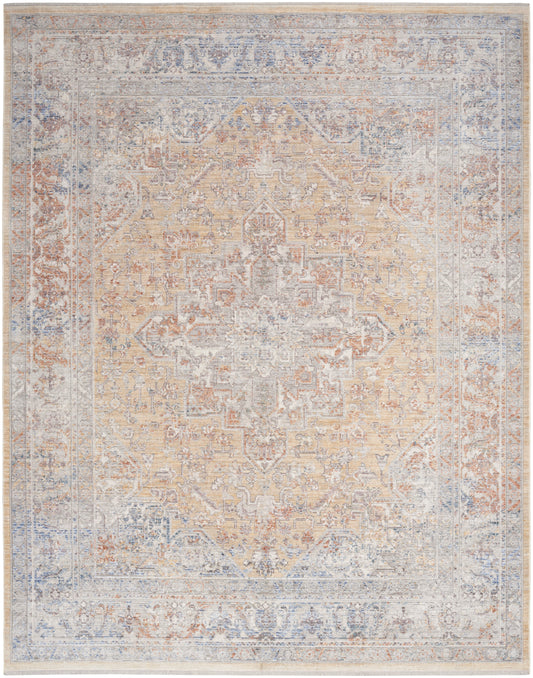 Nourison Home Elegant Heirlooms ELH01 Grey Gold  Traditional Machinemade Rug