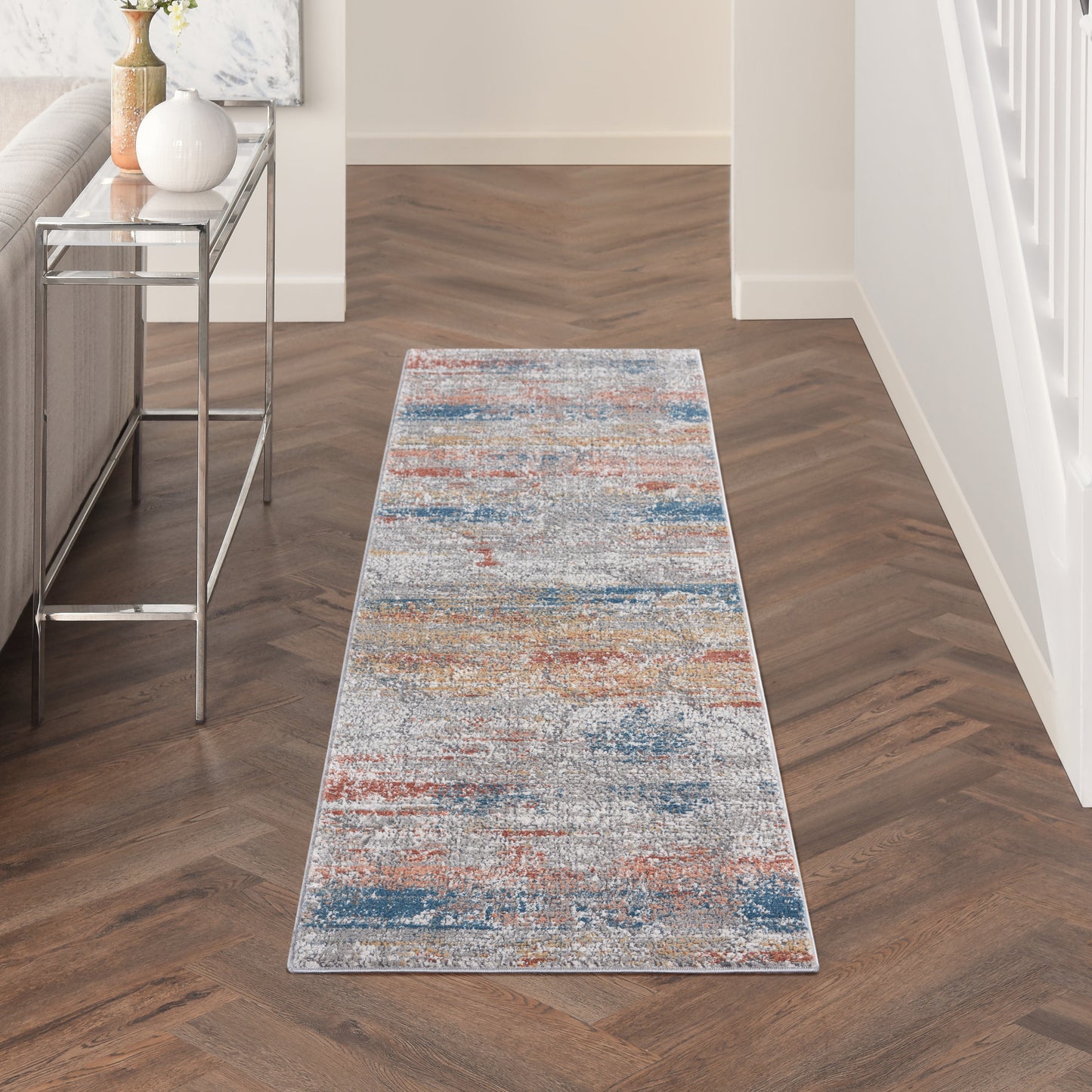 Nourison Home Rustic Textures RUS11 Multicolor  Contemporary Machinemade Rug