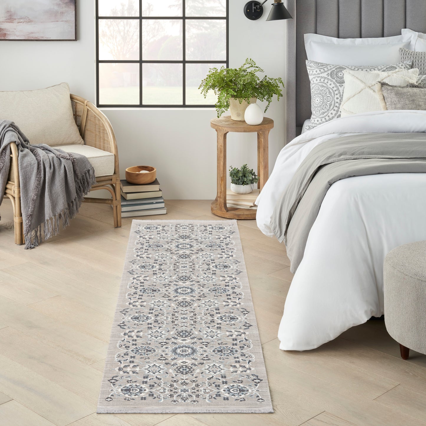 Nourison Home Lennox LEN04 Grey Blue  Transitional Machinemade Rug