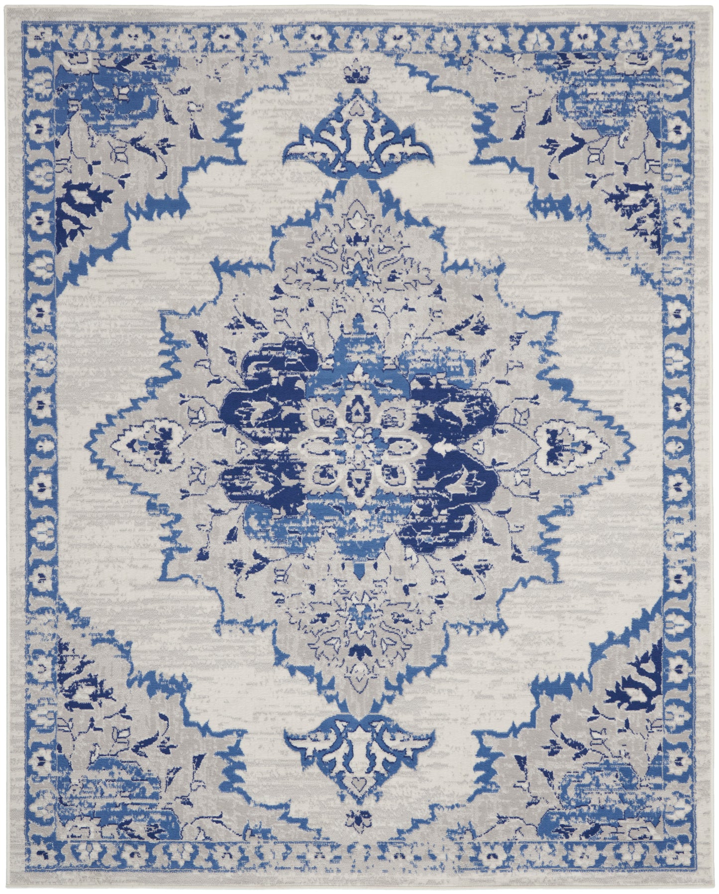 Nourison Home Whimsicle WHS14 Ivory Blue  Transitional Machinemade Rug