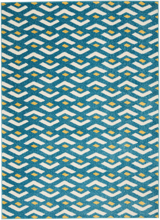 Nourison Home Harper DS300 Blue  Contemporary Machinemade Rug