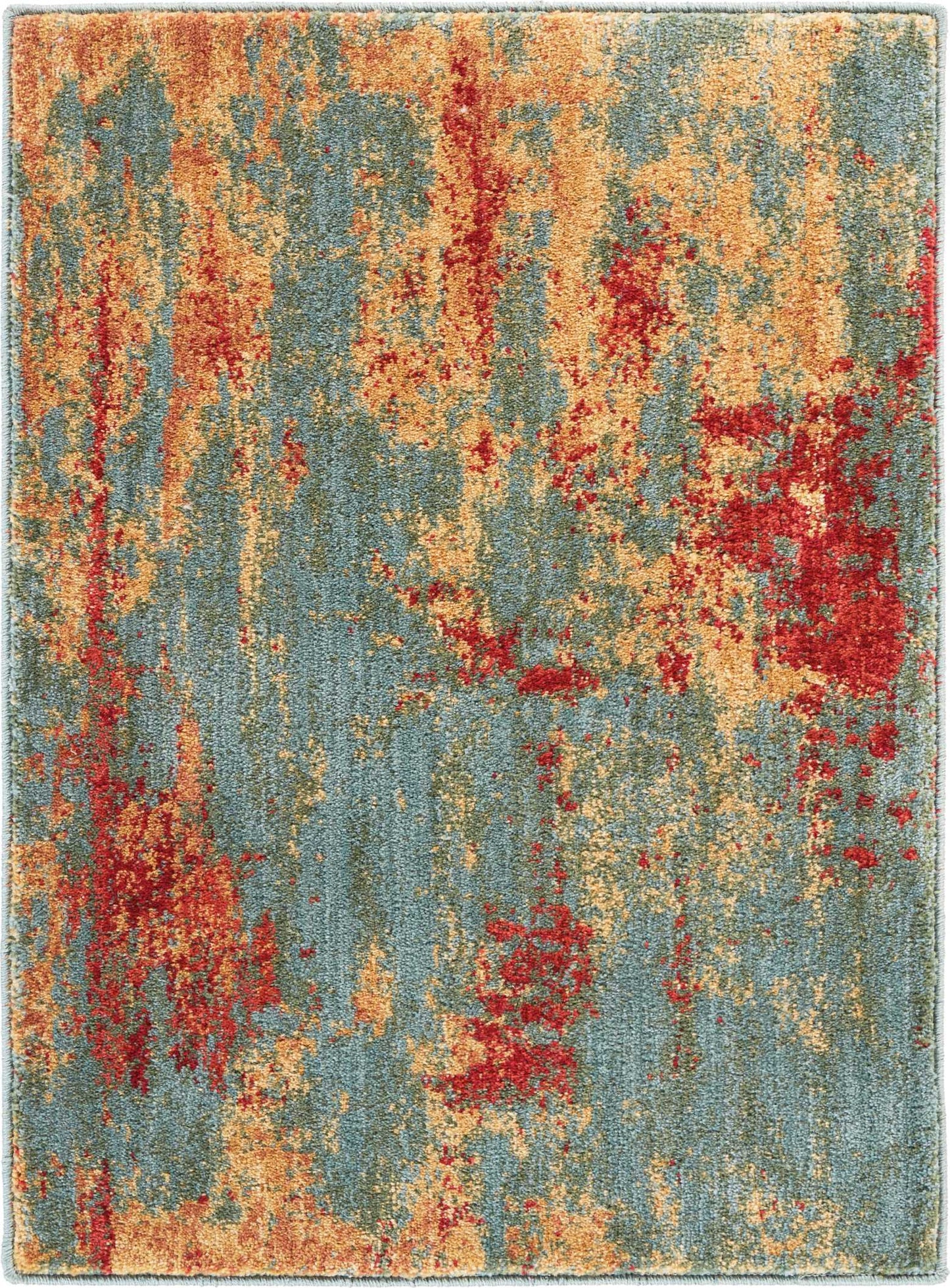 Nourison Home Somerset ST91 Teal Multicolor Contemporary Machinemade Rug