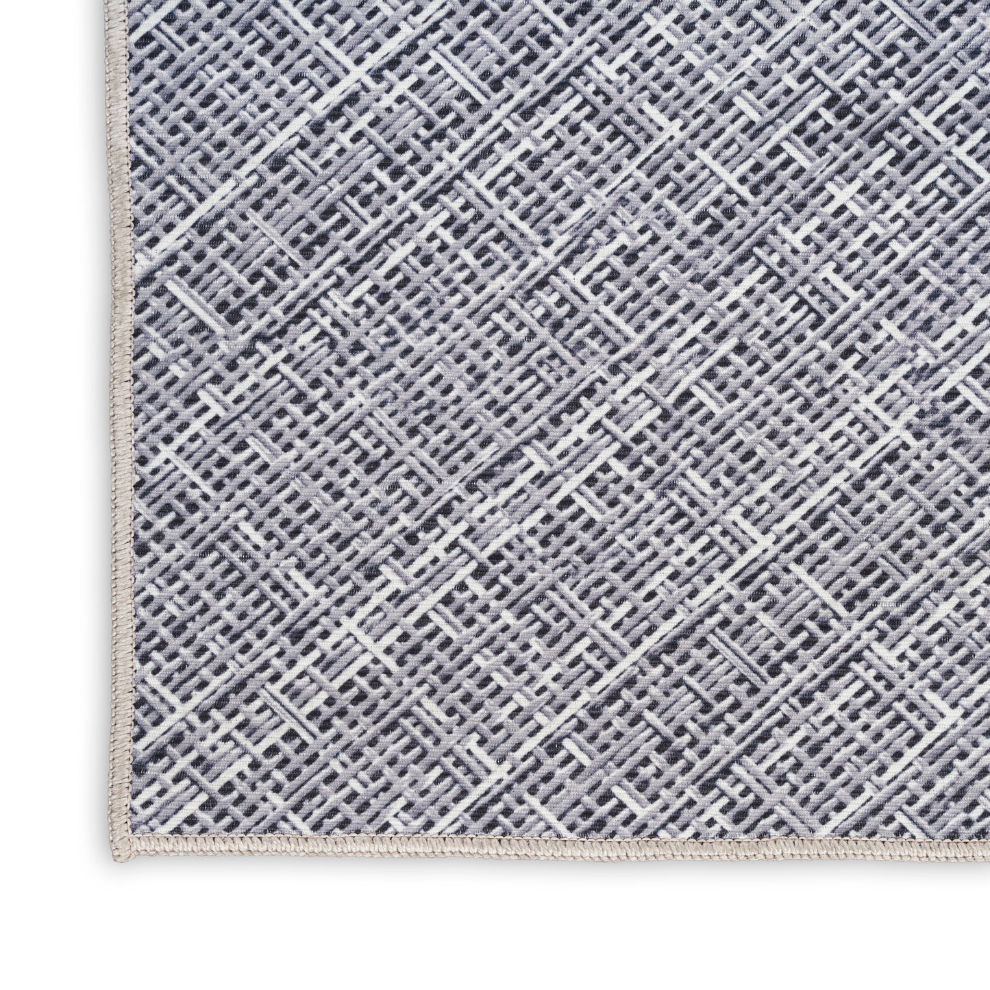 Nourison Home Nourison Washables NWB08 Grey  Contemporary Machinemade Rug