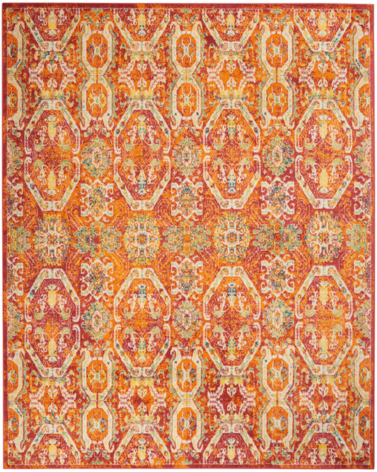 Nourison Home Allur ALR05 Red Multicolor  Transitional Machinemade Rug