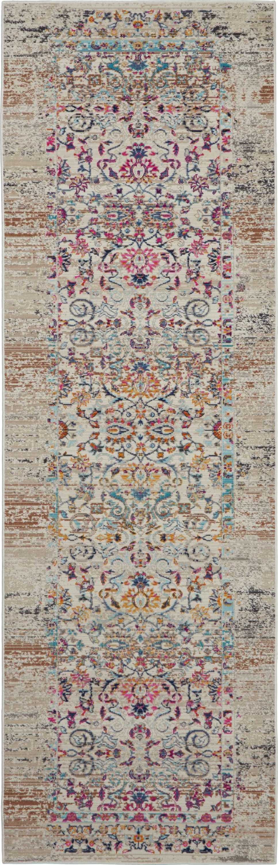 Nourison Home Vintage Kashan VKA02 Ivory  Traditional Machinemade Rug