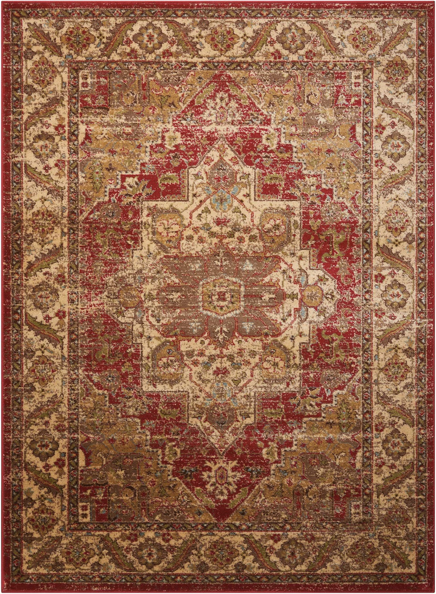 Nourison Home Delano DEL05 Brick  Traditional Machinemade Rug