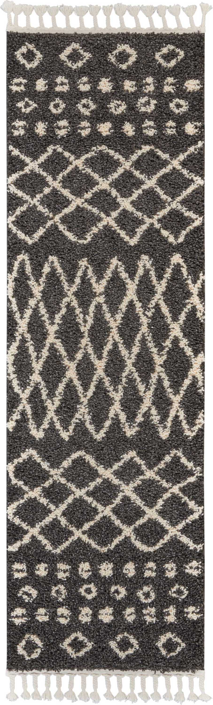 Nourison Home Moroccan Shag MRS02 Charcoal  Transitional Machinemade Rug