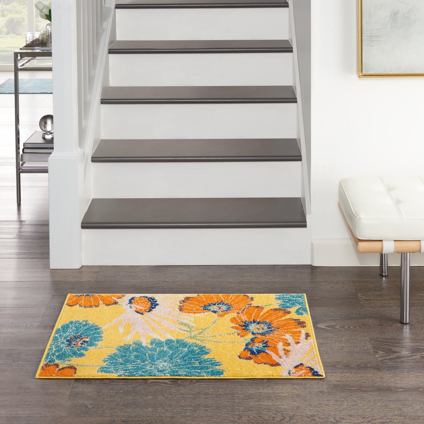 Nourison Home Allur ALR06 Yellow Multicolor  Contemporary Machinemade Rug