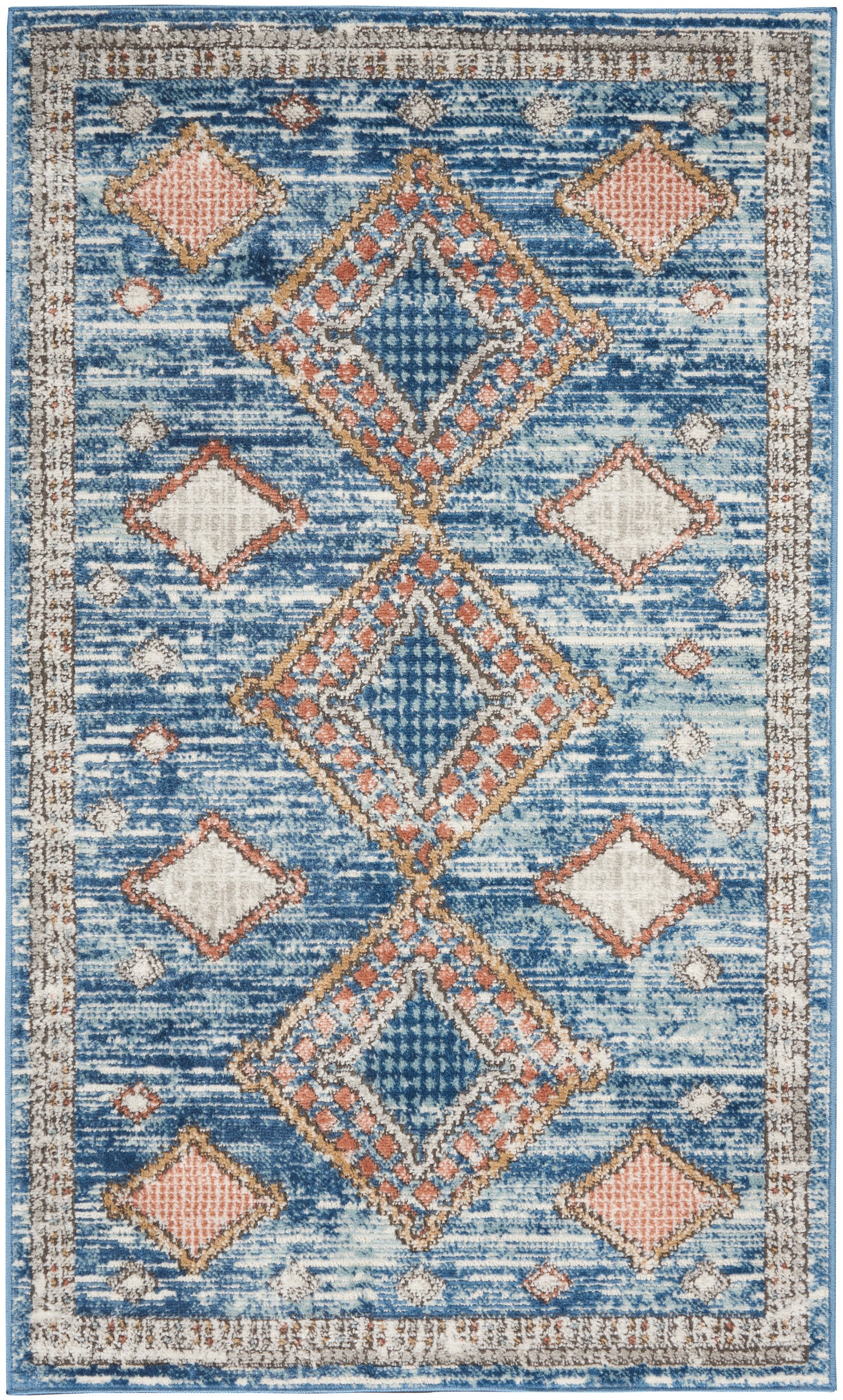 Nourison Home Quarry QUA14 Blue  Contemporary Machinemade Rug