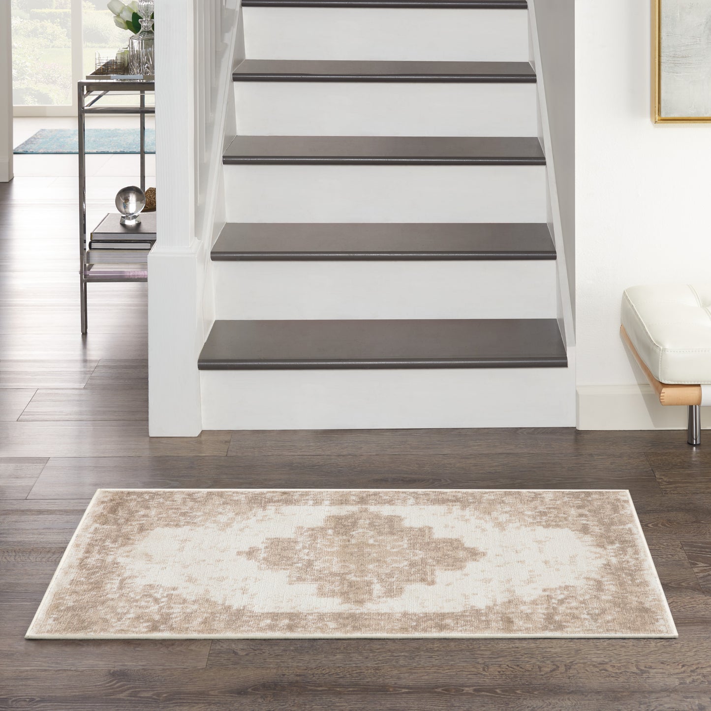 Nourison Home Grafix GRF14 Ivory Beige  Transitional Machinemade Rug