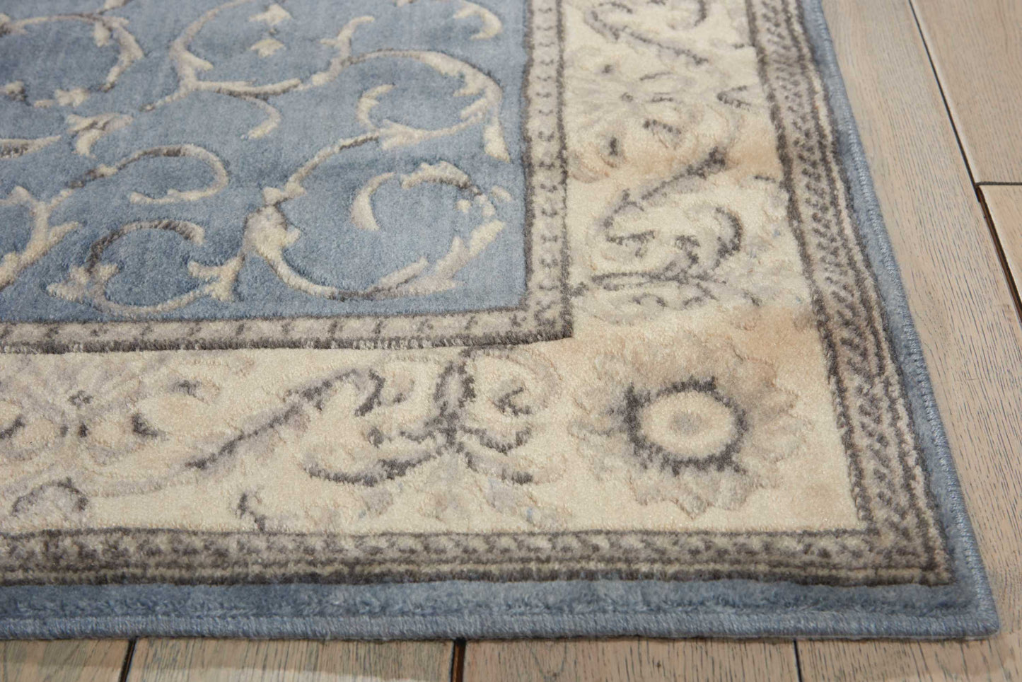 Nourison Home Somerset ST02 Light Blue  Traditional Machinemade Rug