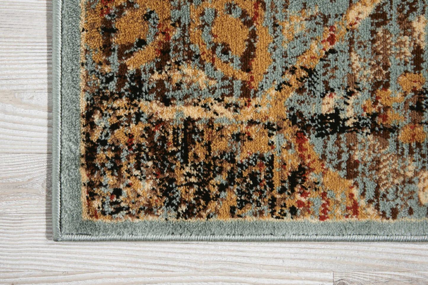 Nourison Home Delano DEL06 Blue  Traditional Machinemade Rug