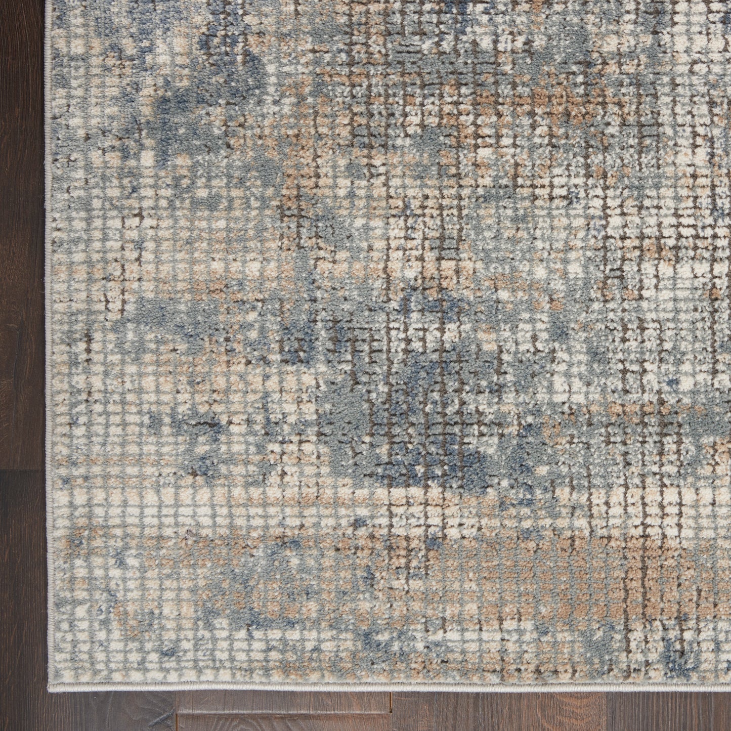 Nourison Home Quarry QUA02 Blue Beige  Contemporary Machinemade Rug