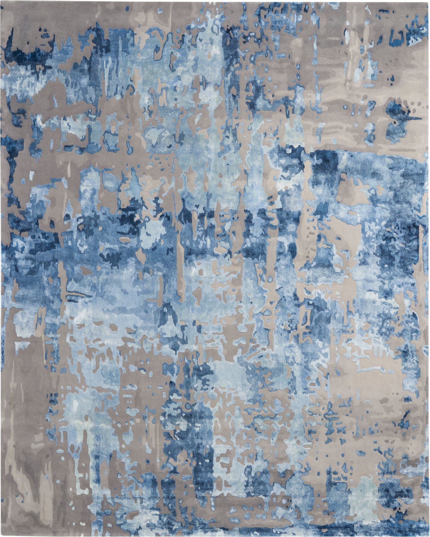 Nourison Home Prismatic PRS10 Blue Grey  Contemporary Tufted Rug