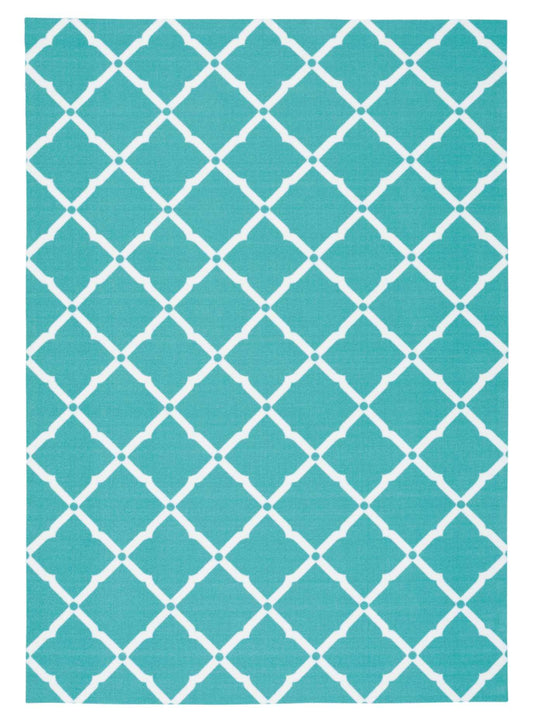 Nourison Home Home & Garden RS091 Aqua Transitional Machinemade Rug