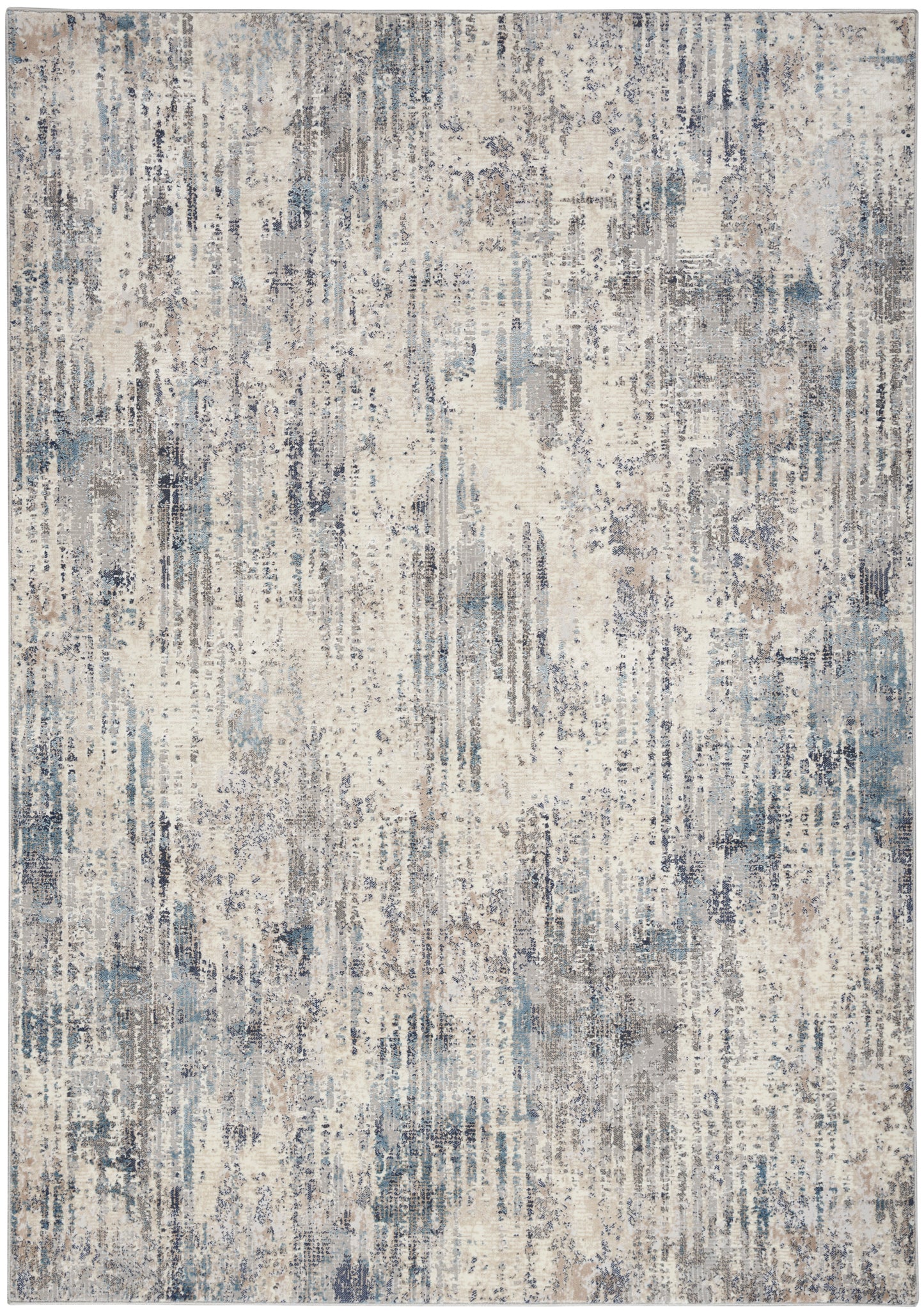 Calvin Klein CK022 Infinity IFN04 Ivory Grey Blue  Contemporary Machinemade Rug