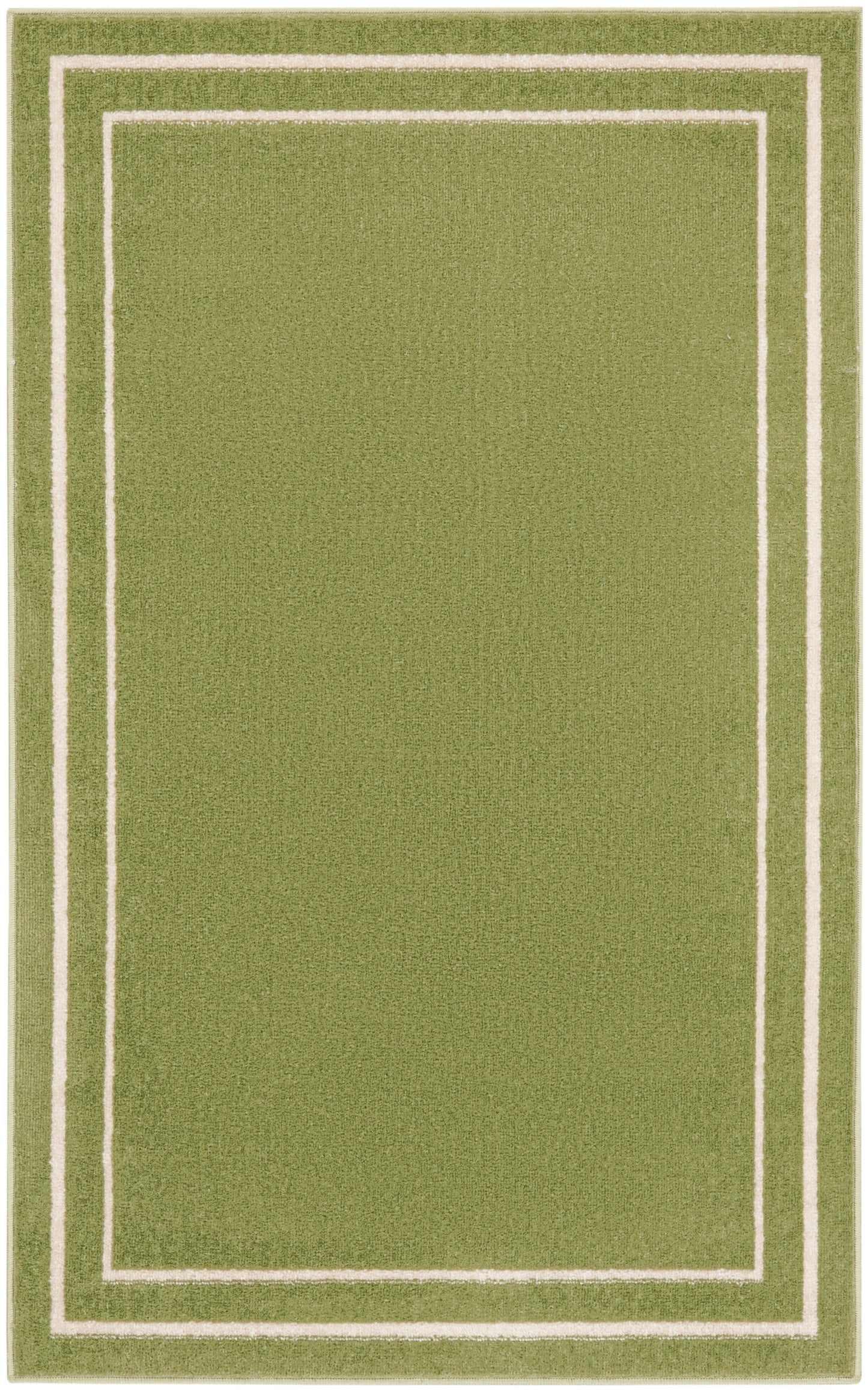 Nourison Home Nourison Essentials NRE02 Green Ivory Contemporary Machinemade Rug