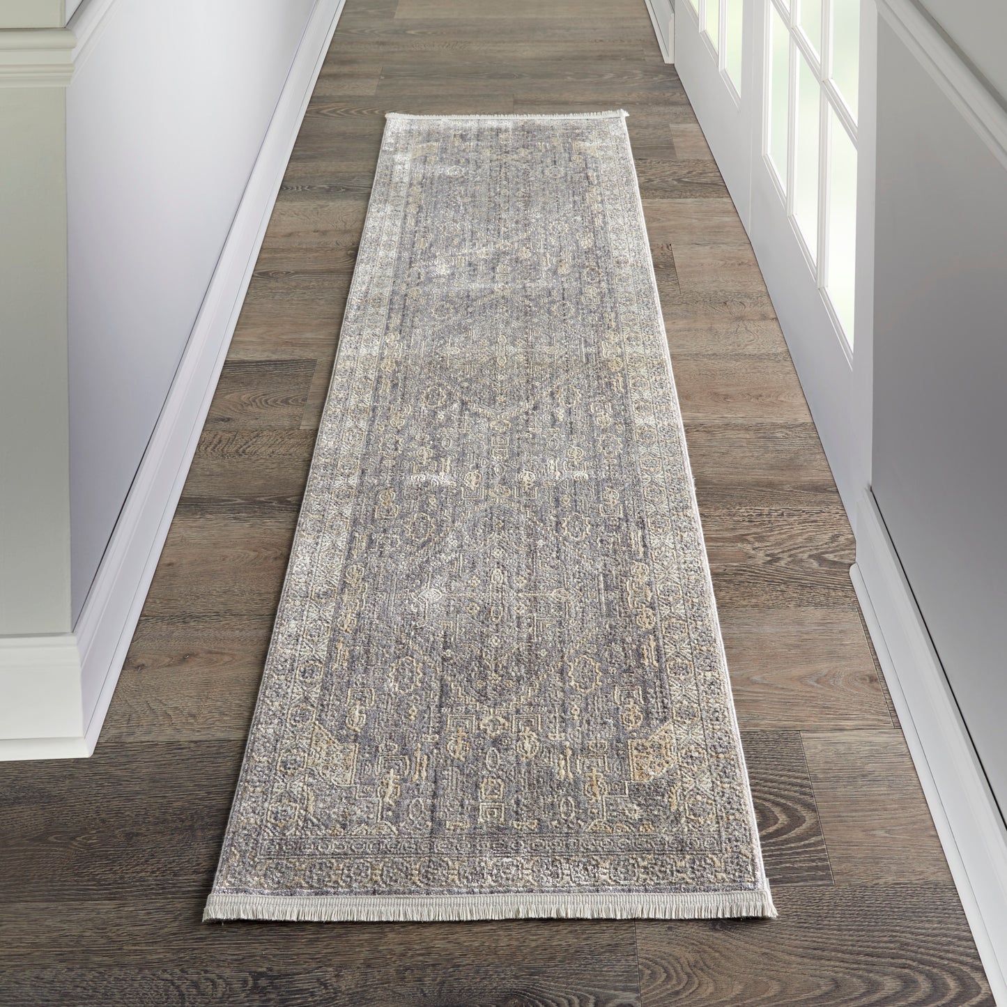 Nourison Home Lustrous Weave LUW02 Grey Beige   Machinemade Rug