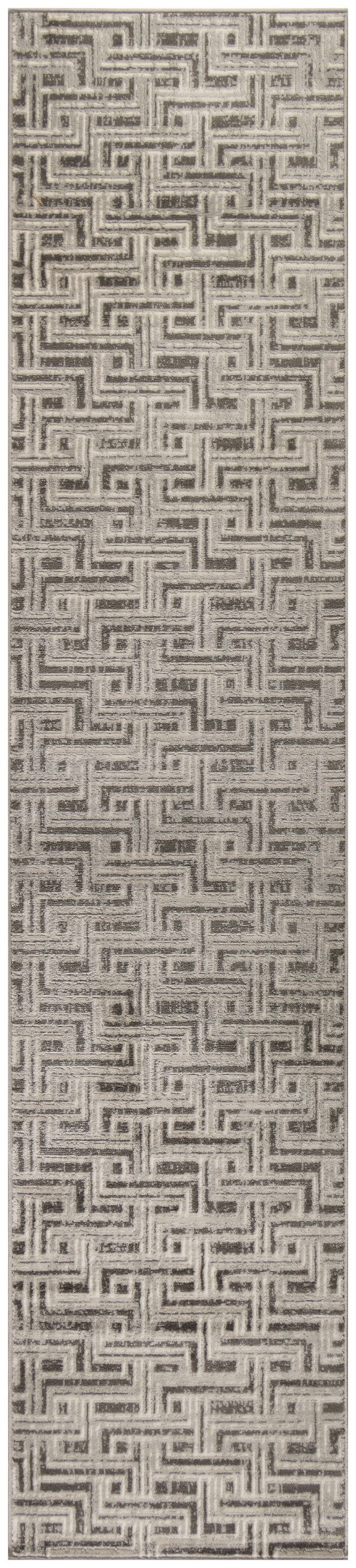 Nourison Home Serenity Home SRH04 Grey Ivory Transitional Woven Rug