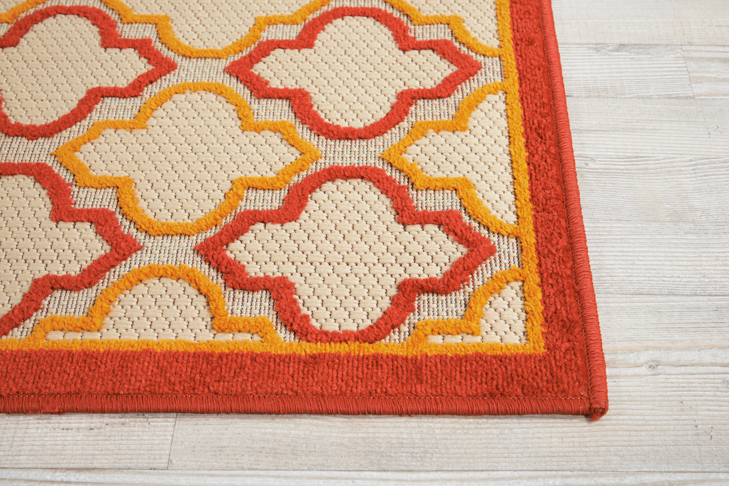 Nourison Home Aloha ALH06 Red  Contemporary Machinemade Rug