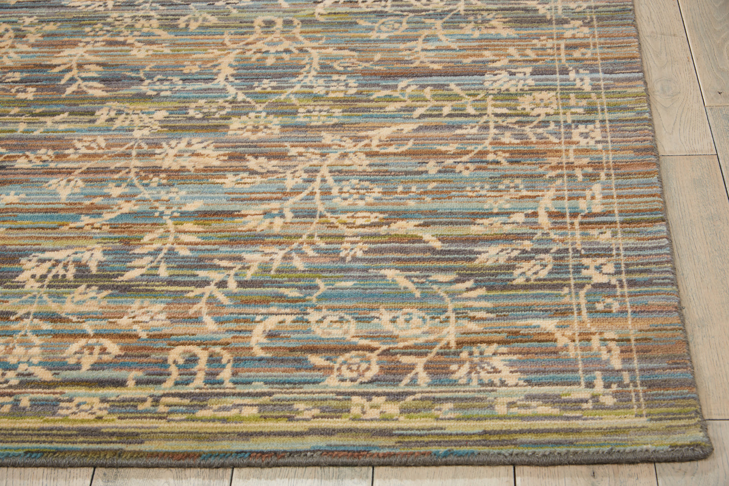 Nourison Home Rhapsody RH012 Blue Moss  Transitional Loom Rug