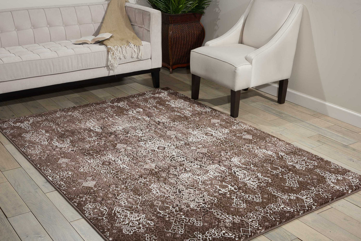 Nourison Home Karma KRM04 Mocha  Transitional Machinemade Rug