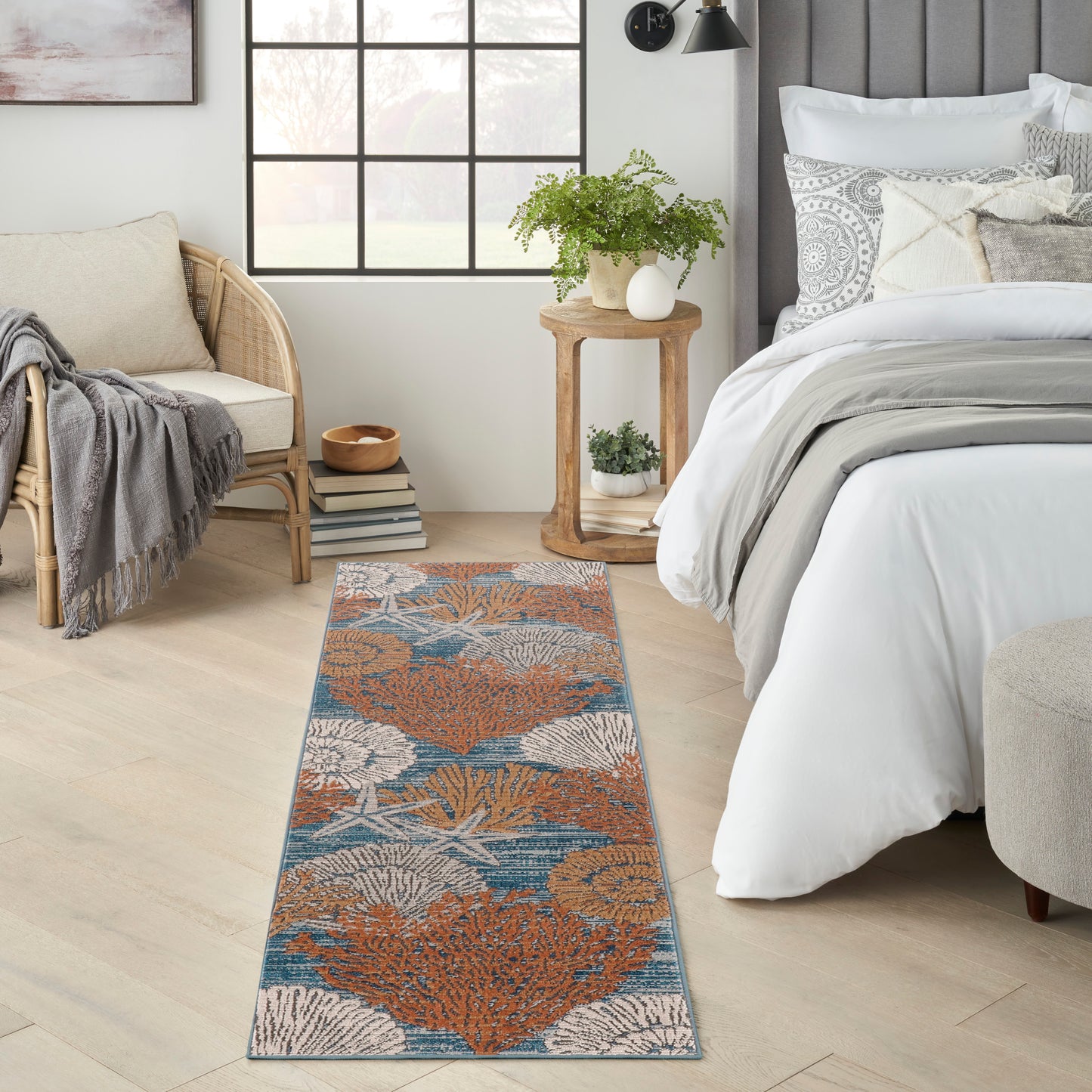 Nourison Home Seaside SDS04 Blue Multicolor  Contemporary Machinemade Rug