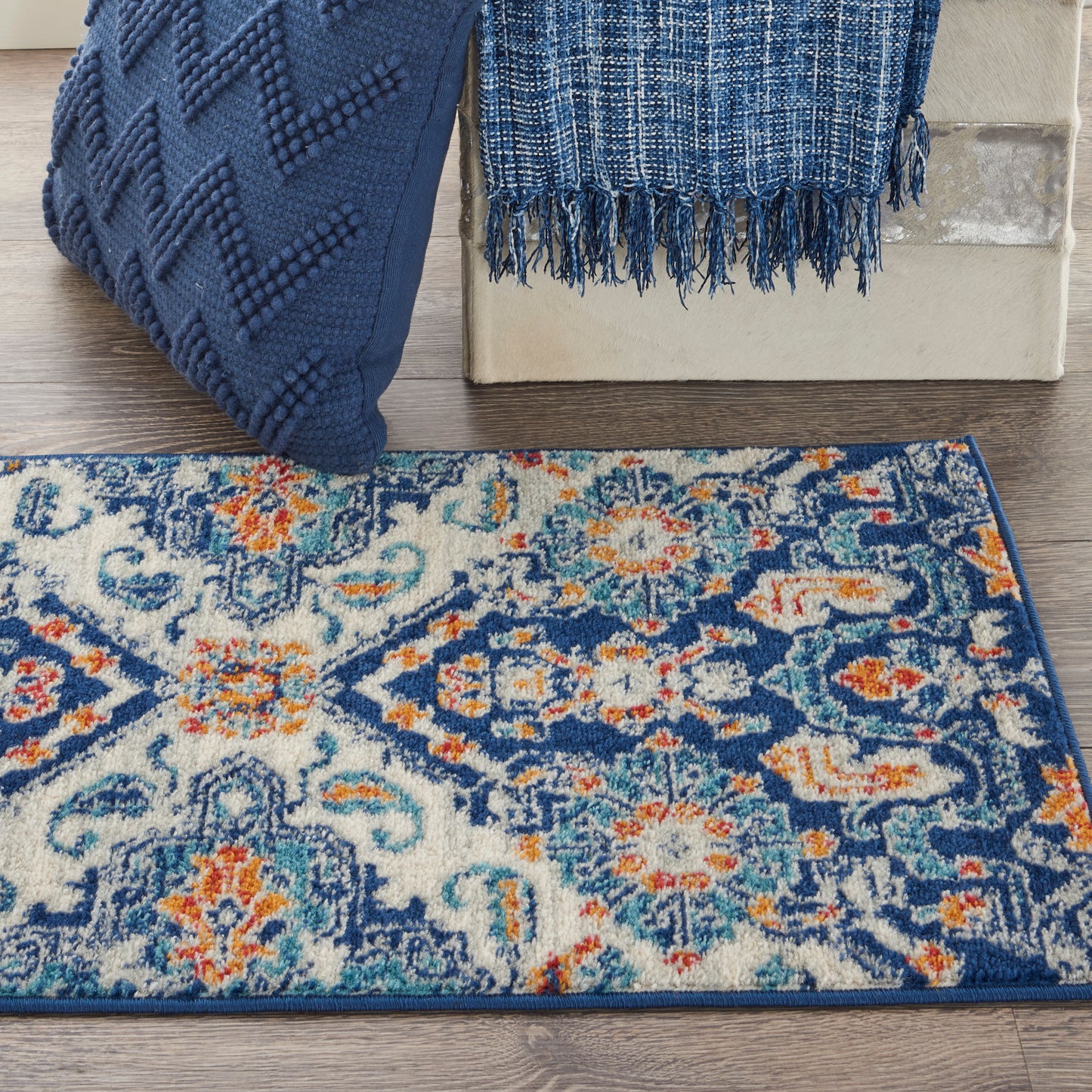 Nourison Home Passion PSN31 Blue Multicolor  Transitional Machinemade Rug