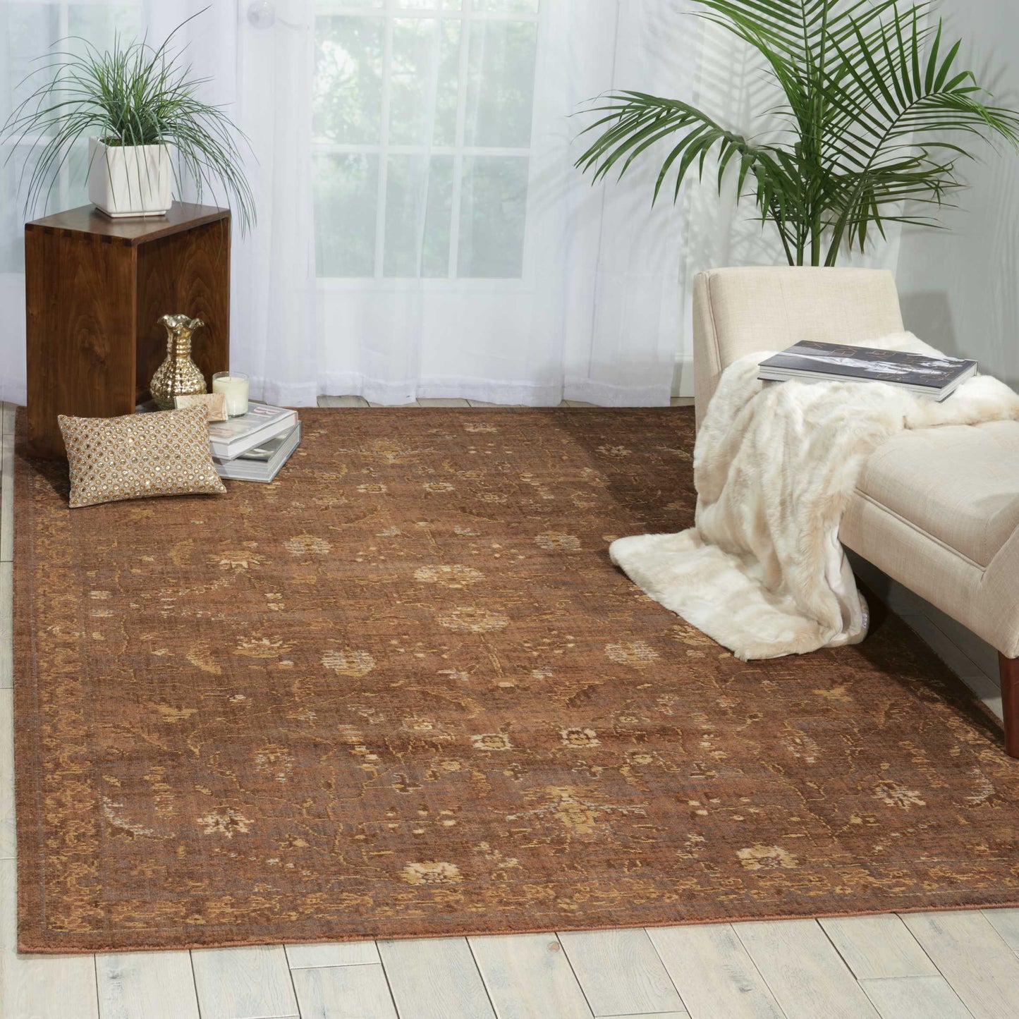 Nourison Home Silk Elements SKE02 Cocoa  Traditional Loom Rug