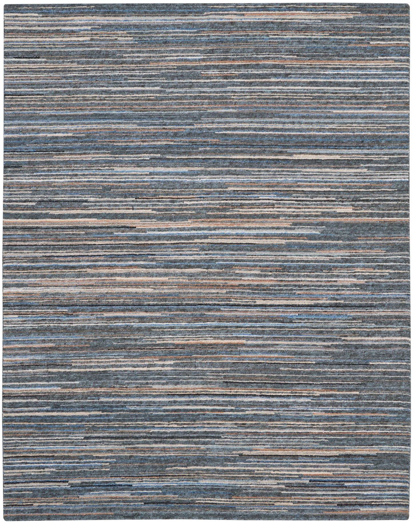 Nourison Home Plateau PAE01 Blue  Contemporary Knotted Rug