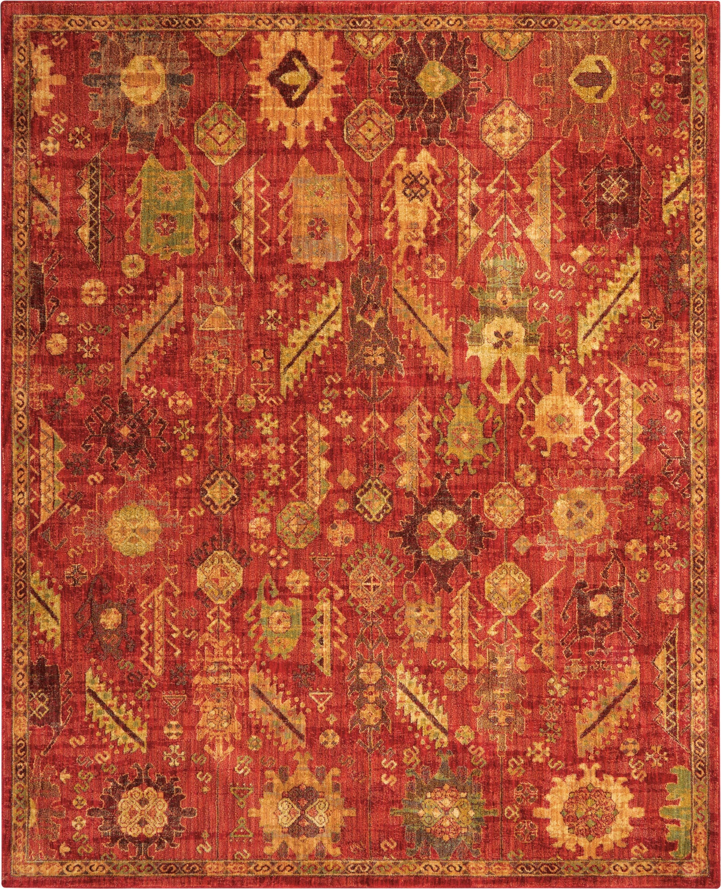 Nourison Home Jewel JEL04 Red Traditional Machinemade Rug