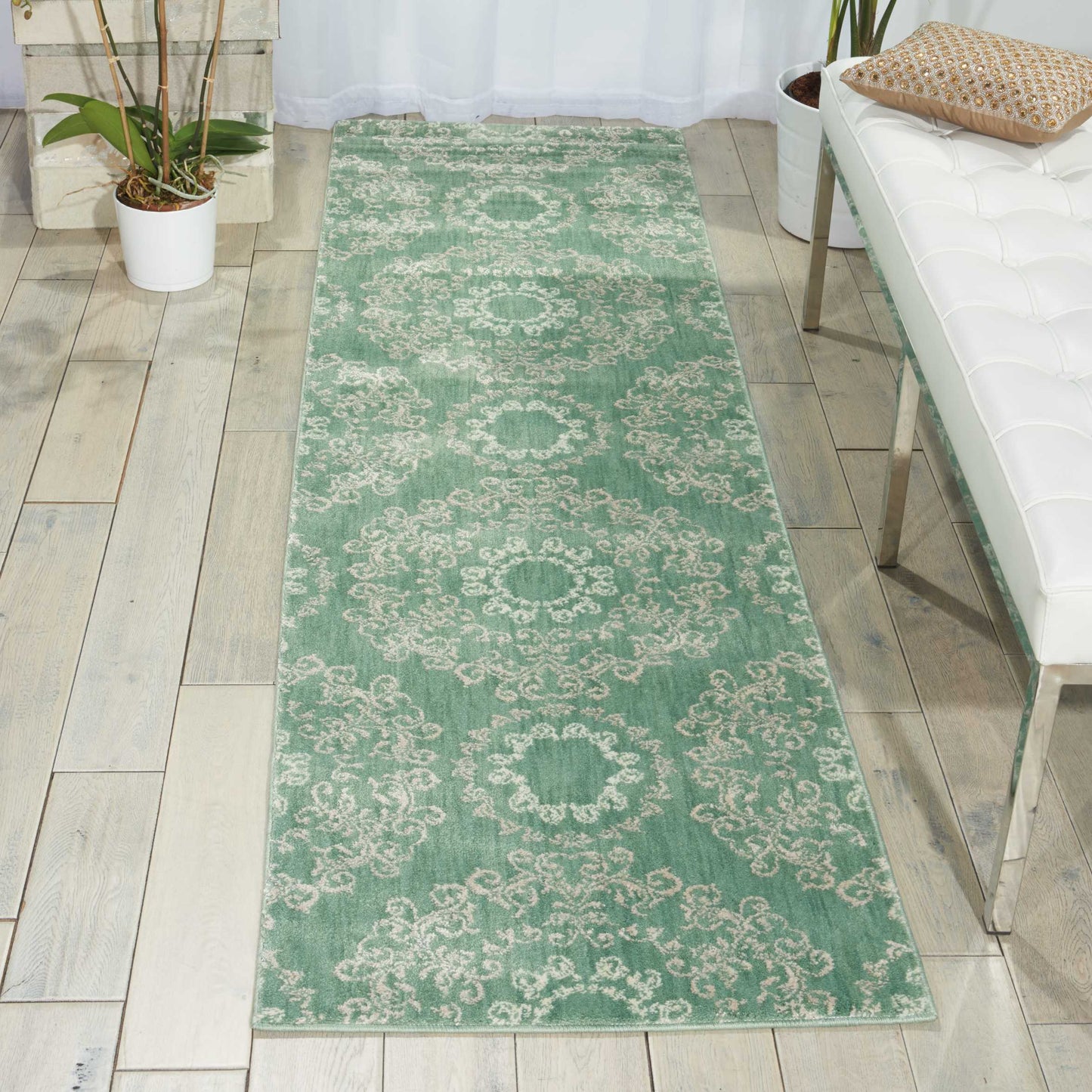 Nourison Home Tranquility TNQ03 Light Green  Transitional Machinemade Rug