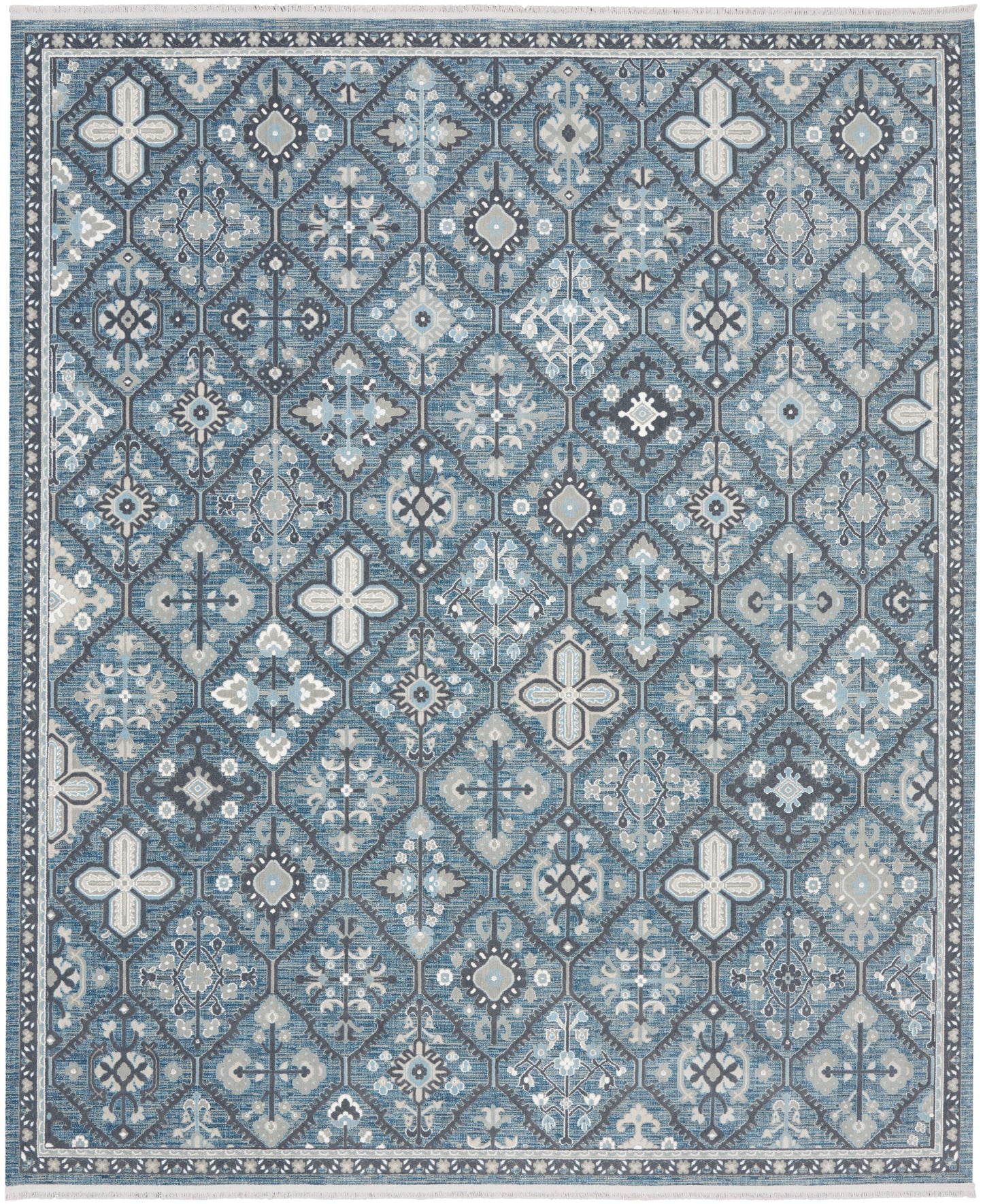 Nourison Home Lennox LEN02 Blue Grey  Transitional Machinemade Rug