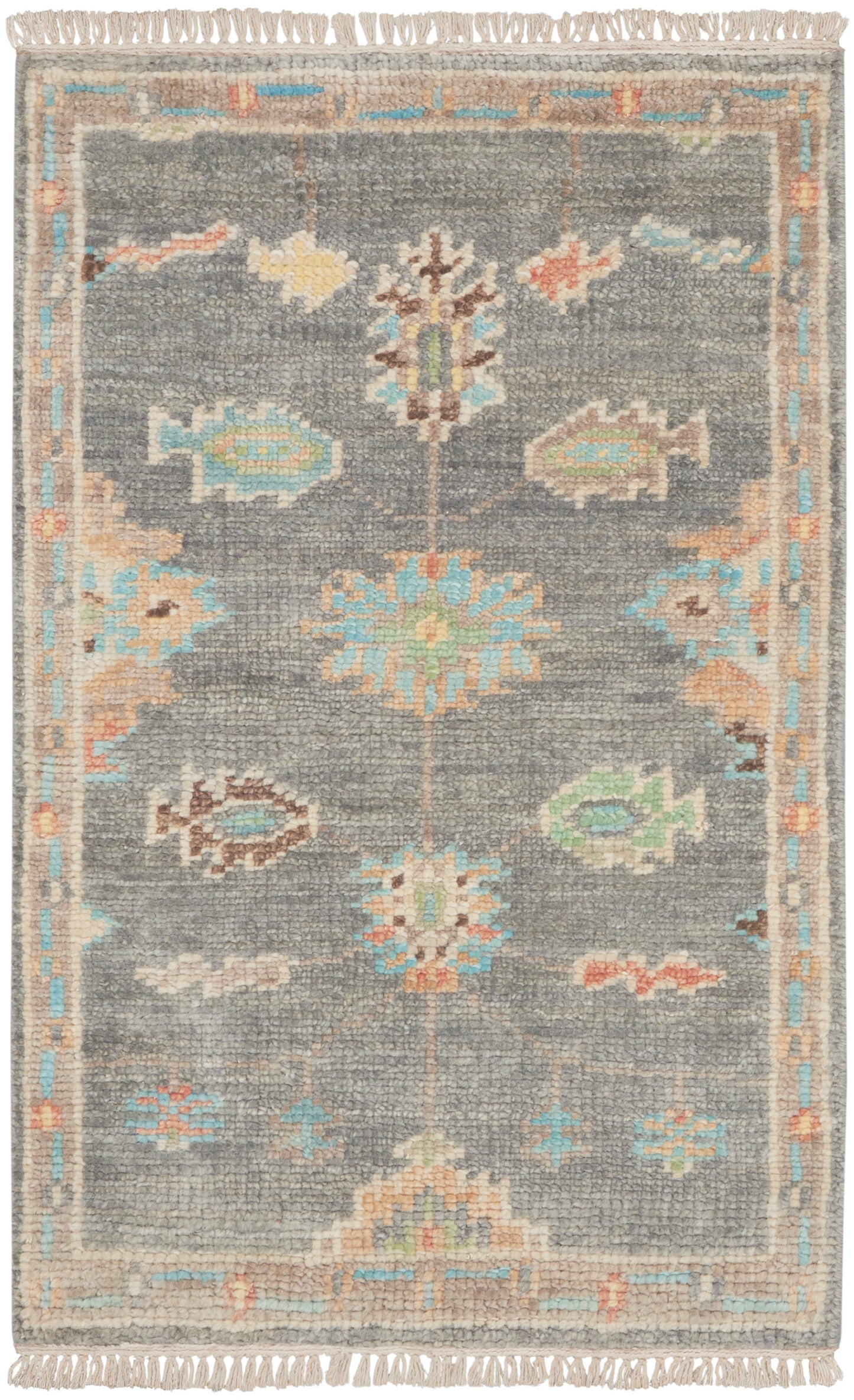 Nourison Home Odessa ODS02 Dark Grey Multicolor Traditional Knotted Rug