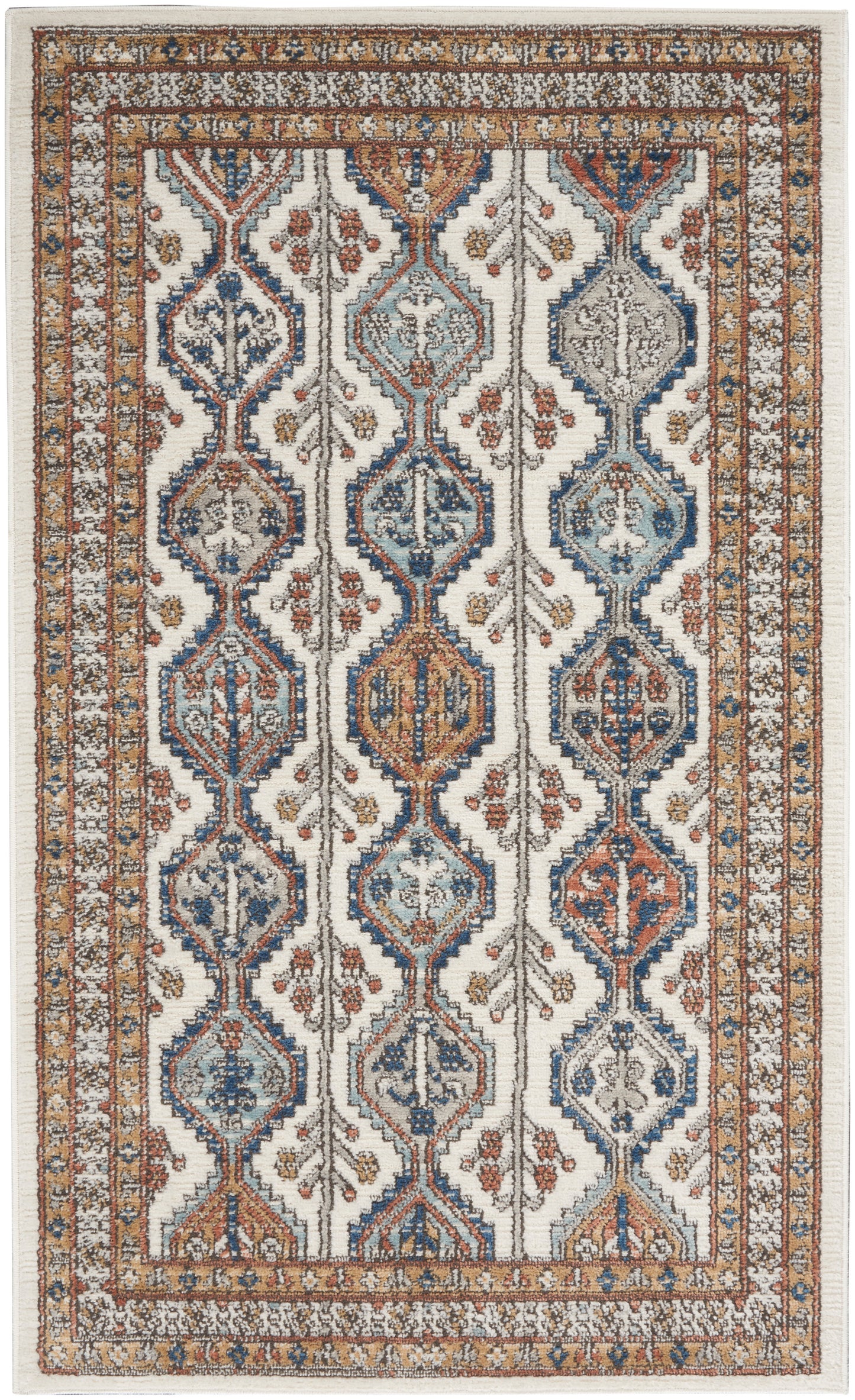 Nourison Home Quarry QUA15 Ivory Multi  Contemporary Machinemade Rug