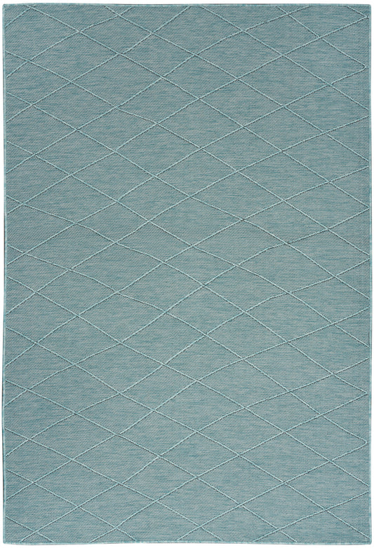 Nourison Home Washable Solutions WSL01 Aqua  Contemporary Machinemade Rug