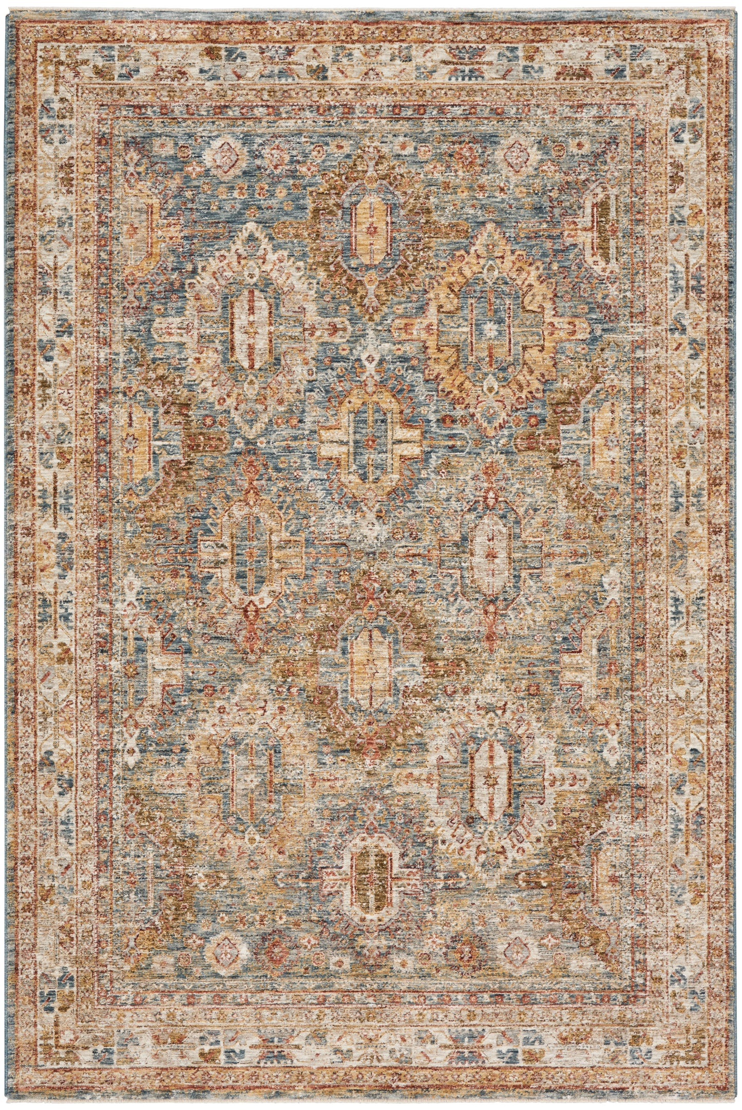 Nourison Home Sahar SHR01 Blue  Traditional Machinemade Rug