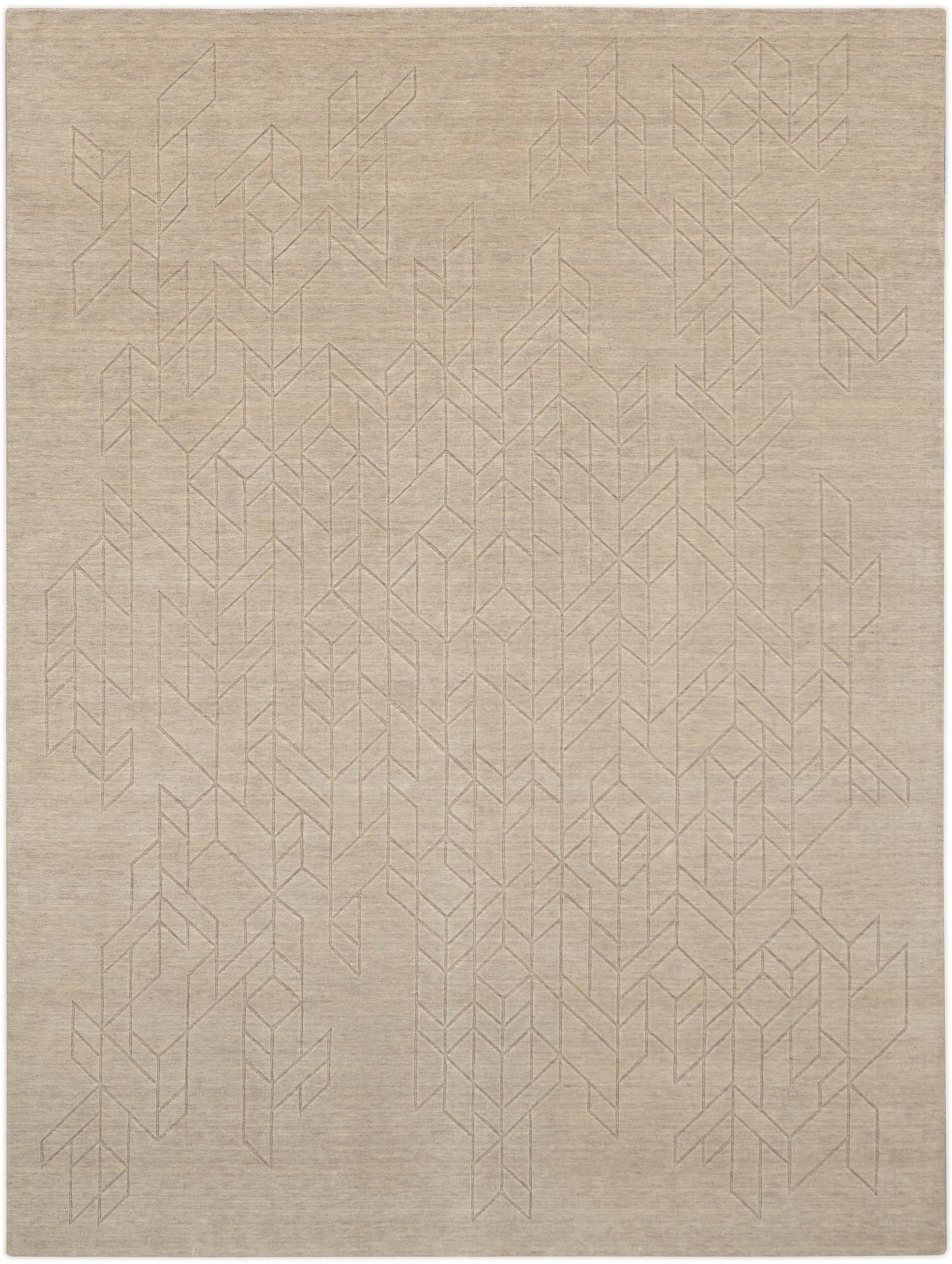 Nourison Home Alessia ALE01 Beige  Contemporary Knotted Rug