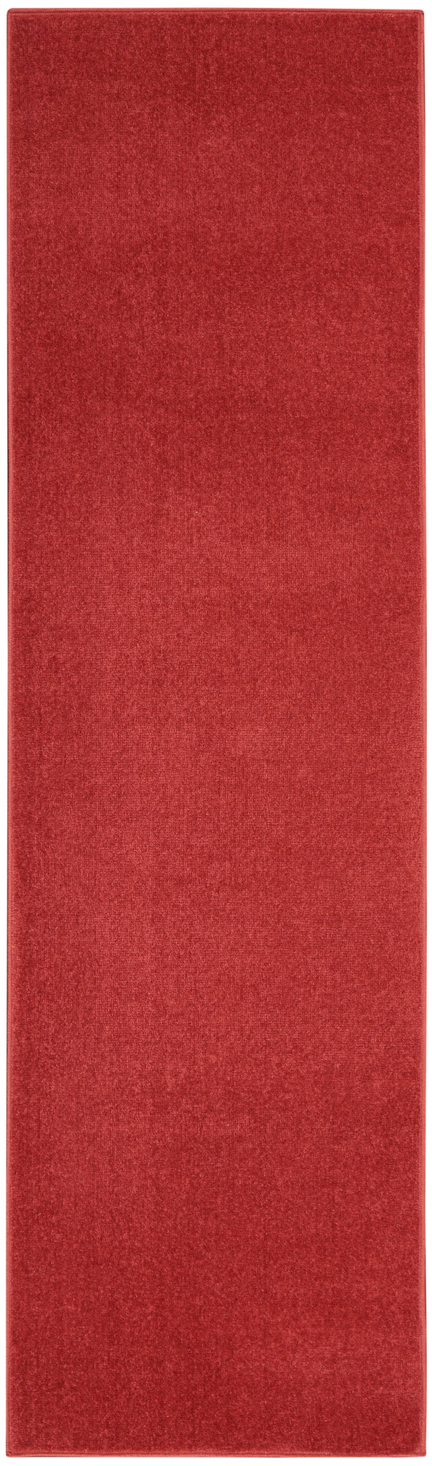 Nourison Home Nourison Essentials NRE01 Brick Red  Contemporary Machinemade Rug