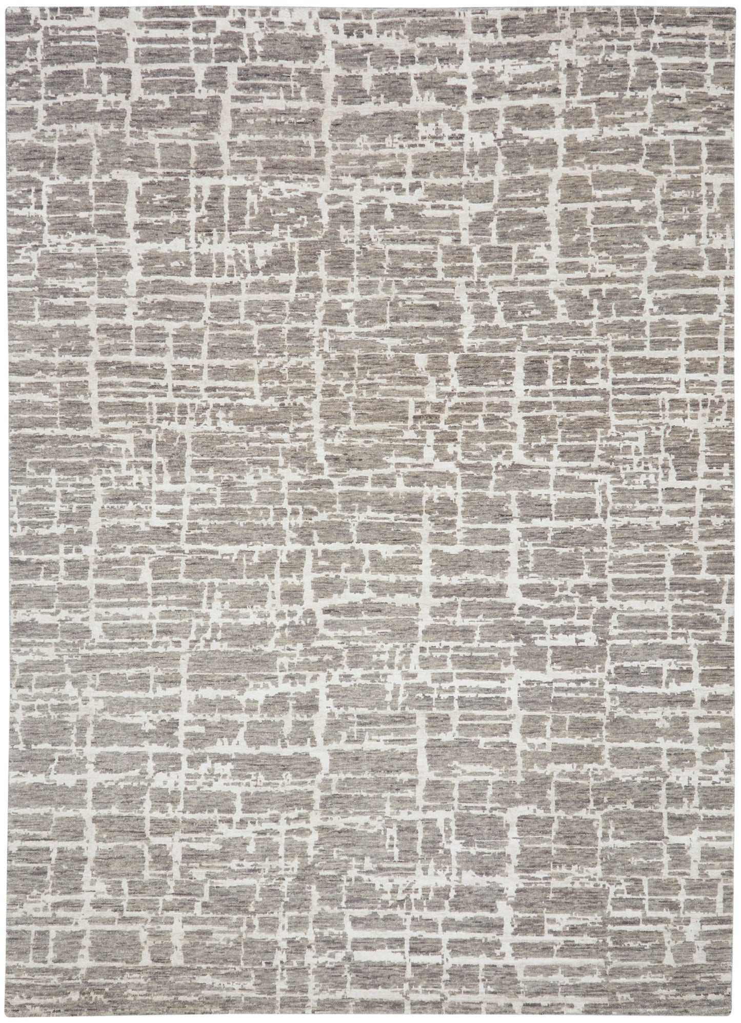 Nourison Home Luna LUN02 Grey Silver  Contemporary Knotted Rug